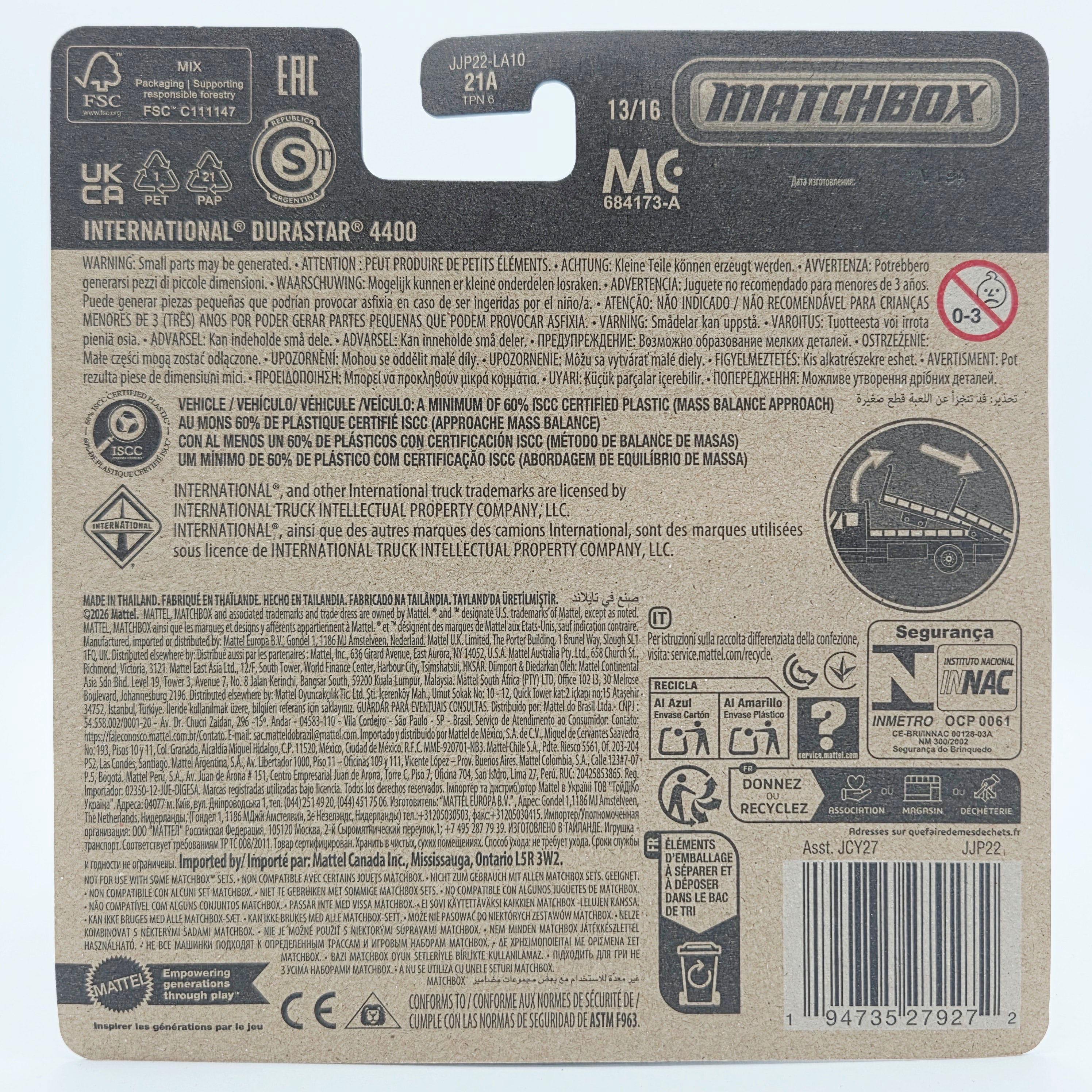 Matchbox International Durastar 4400 Tow Truck (2026 Working Rigs - Mix 3, Case J)