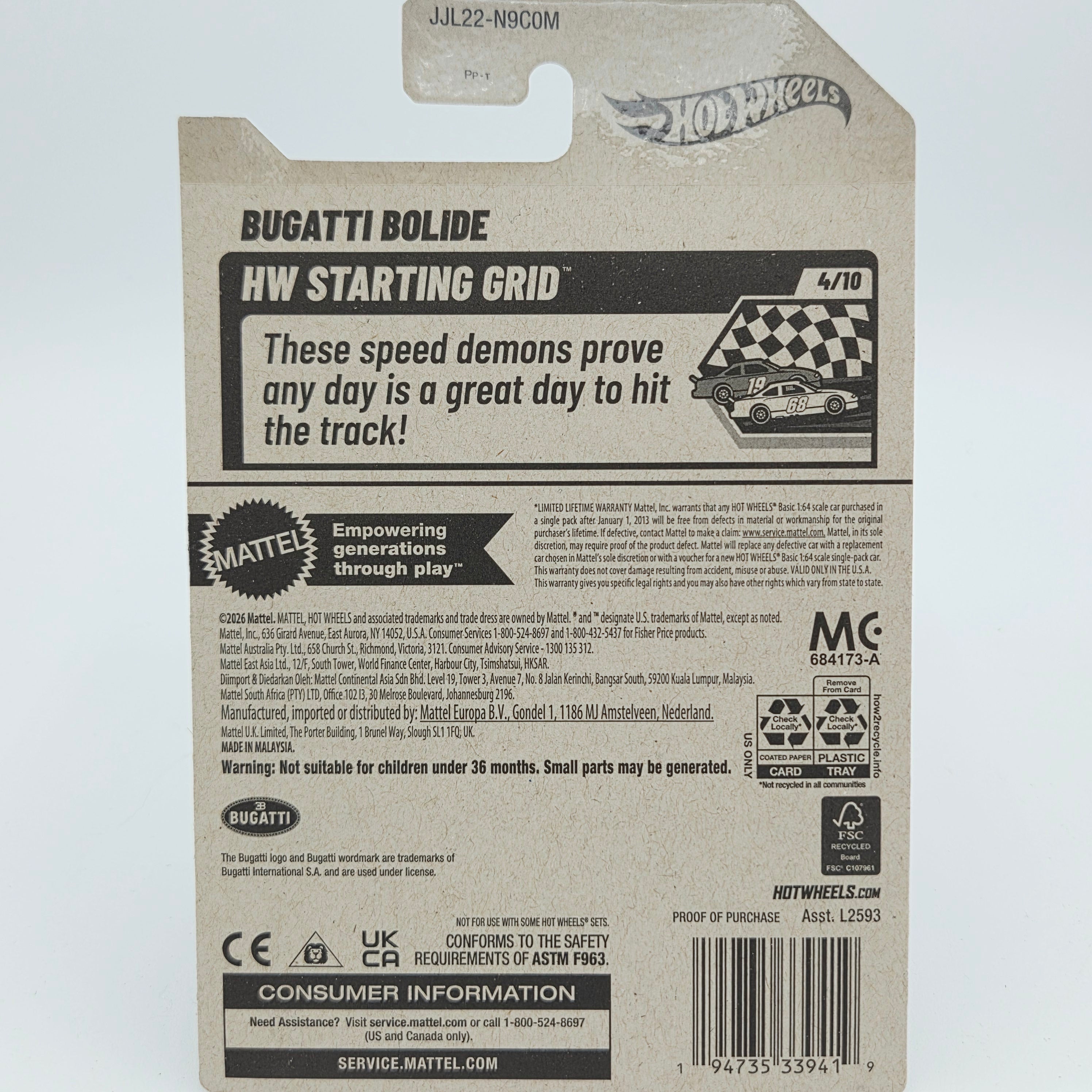 Hot Wheels Bugatti Bolide (2026 HW Basic Case L - Starting Grid)