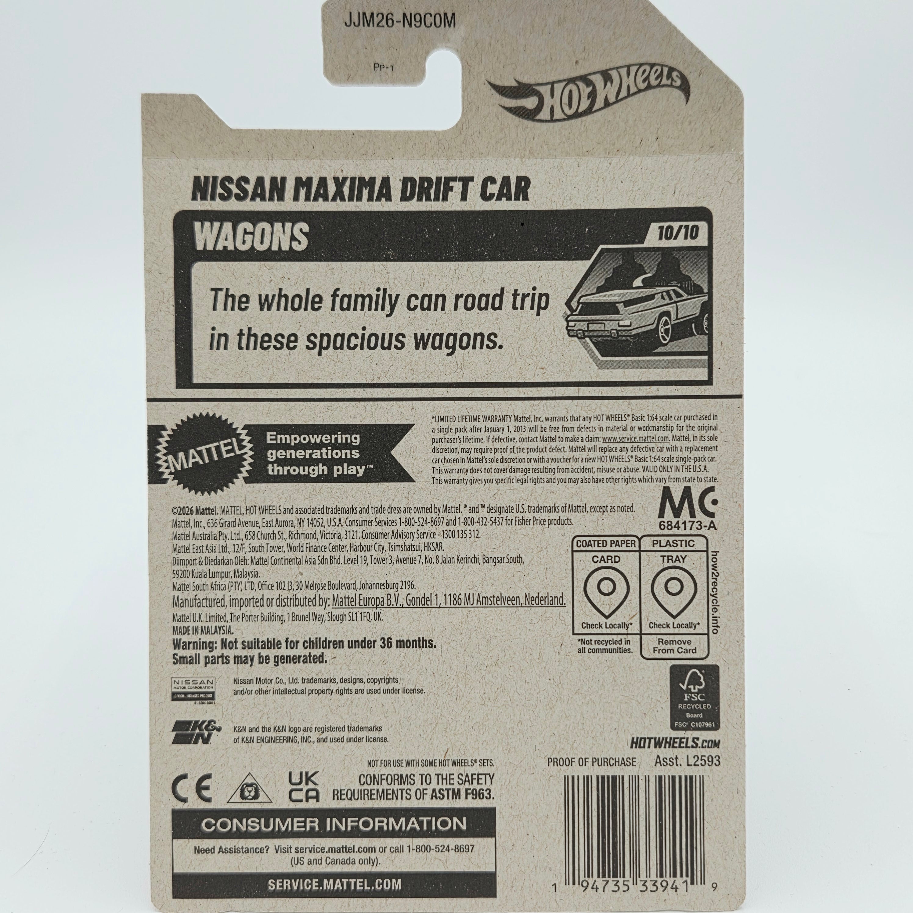Hot Wheels - SUPER TREASURE HUNT - Nissan Maxima Drift Wagon (2026 HW Basic Case L - Wagons)