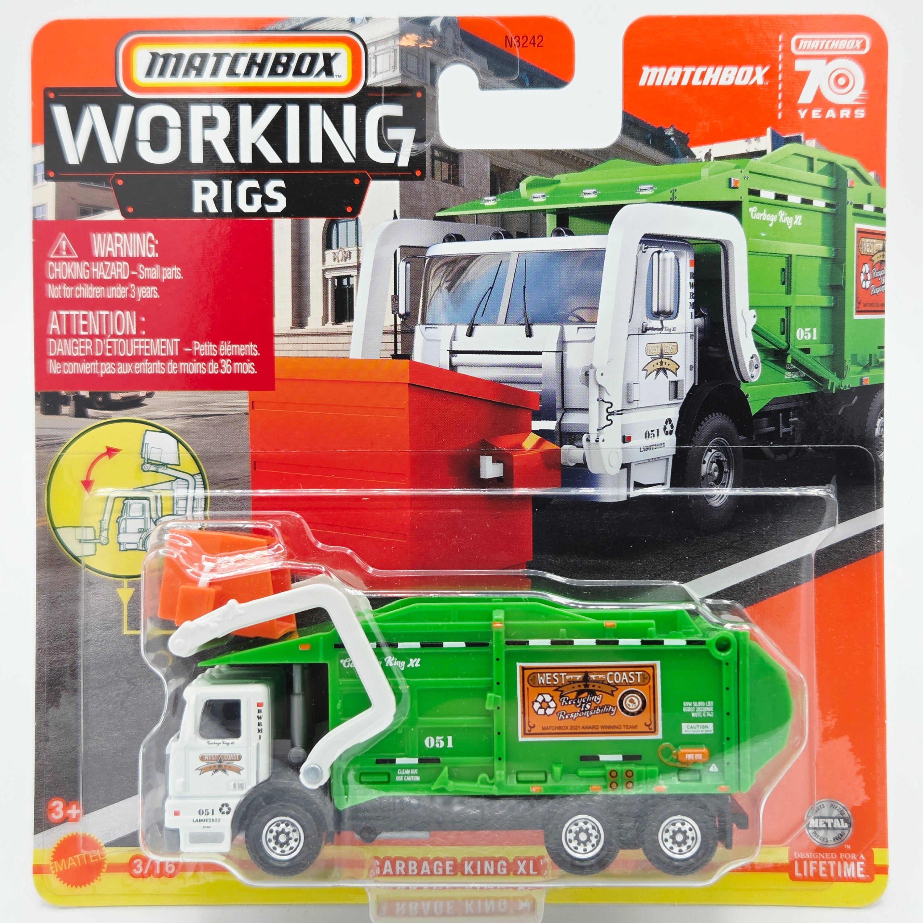 Matchbox MBX Garbage King XL (2023 Real Working Rigs)