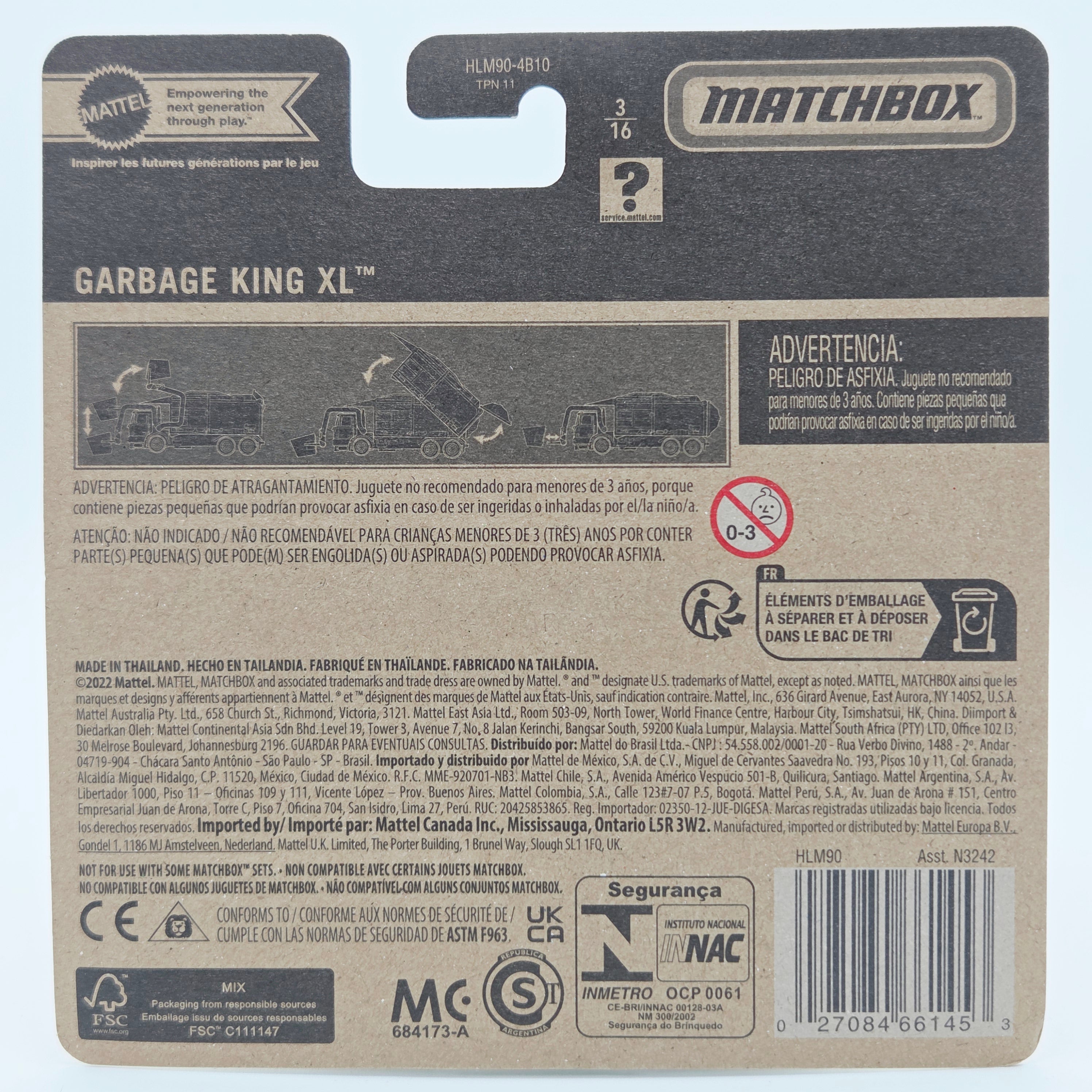 Matchbox MBX Garbage King XL (2023 Real Working Rigs)