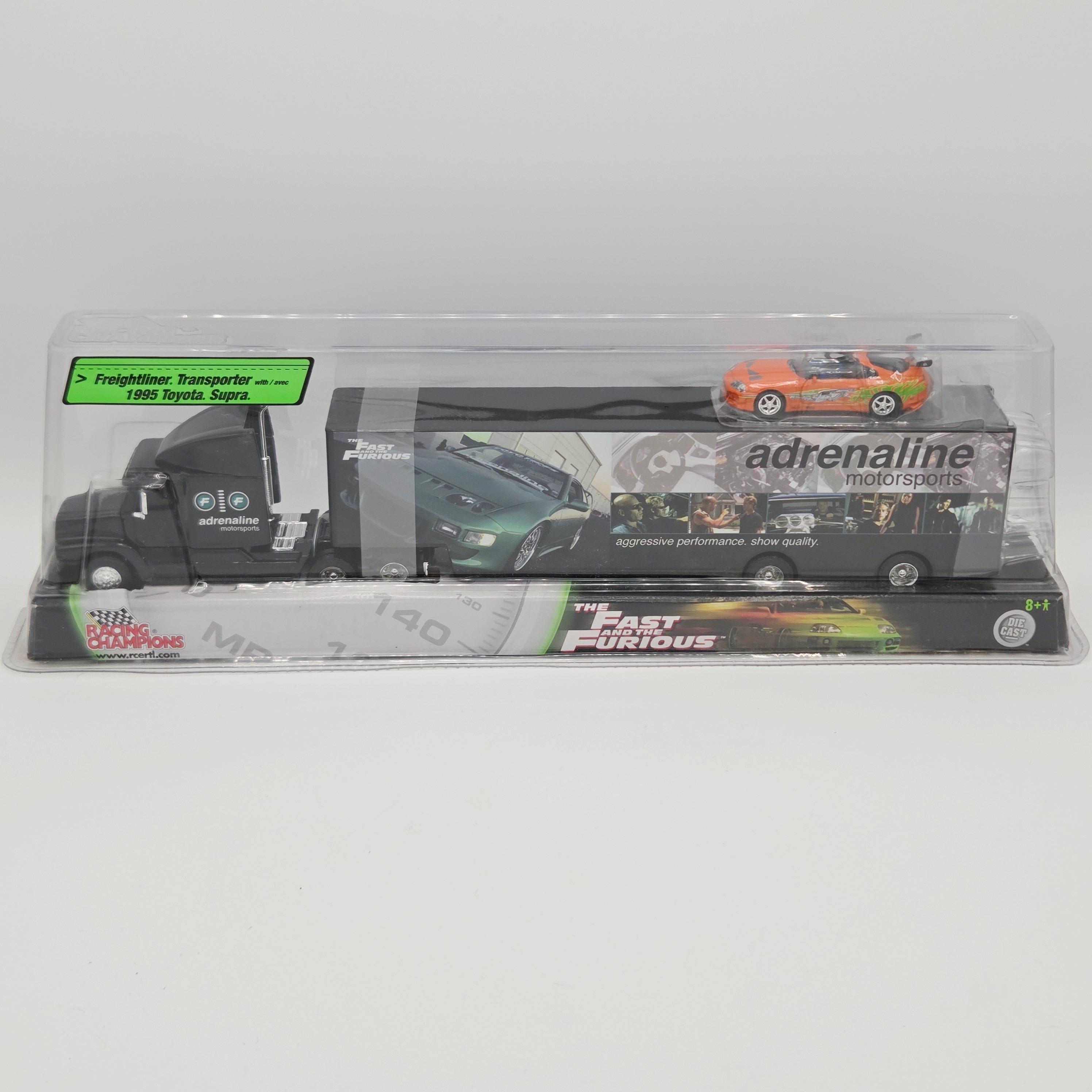 Racing Champions '95 Toyota Supra / Freightliner Semi Truck - Fast & the Furious (2003 ERTL)