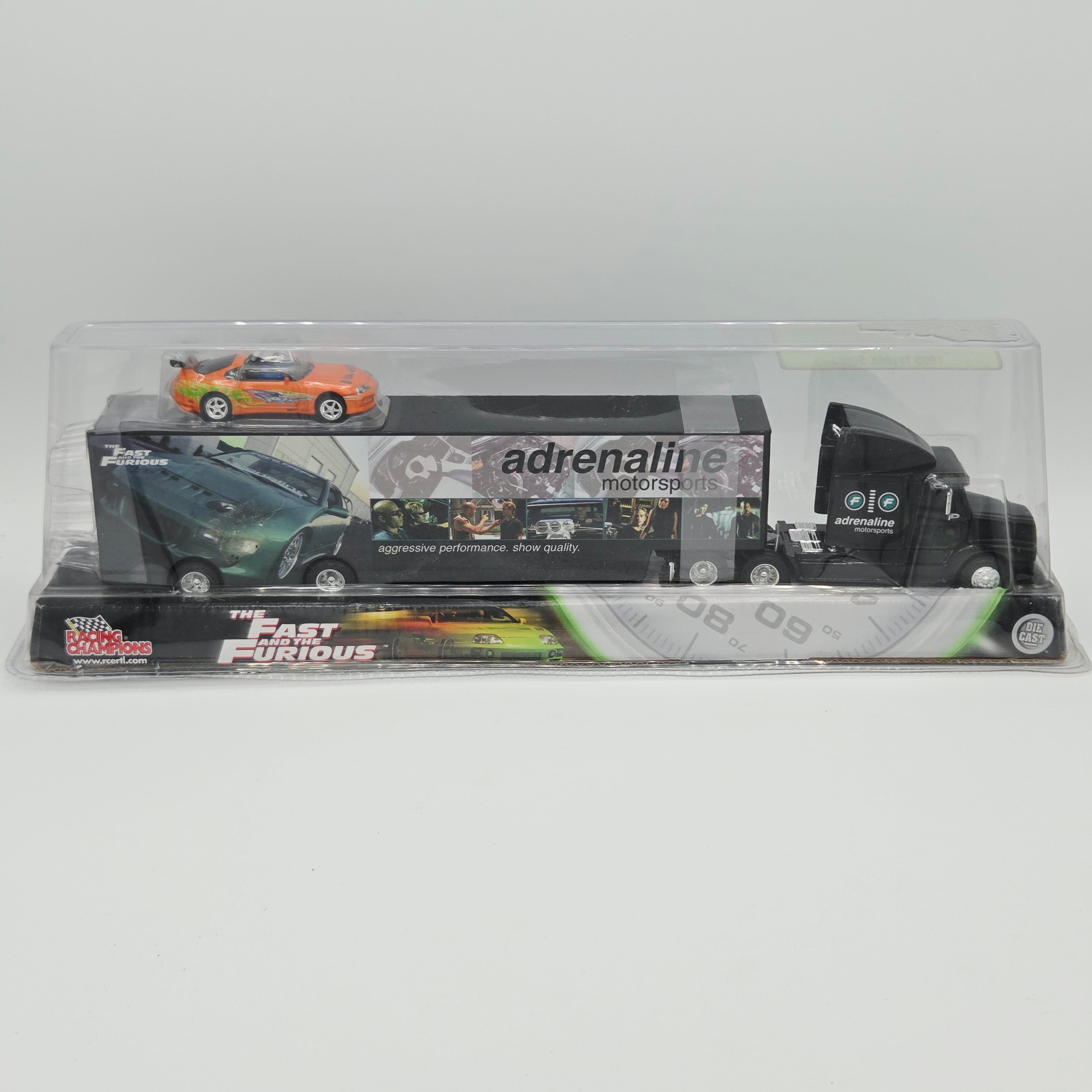 Racing Champions '95 Toyota Supra / Freightliner Semi Truck - Fast & the Furious (2003 ERTL)