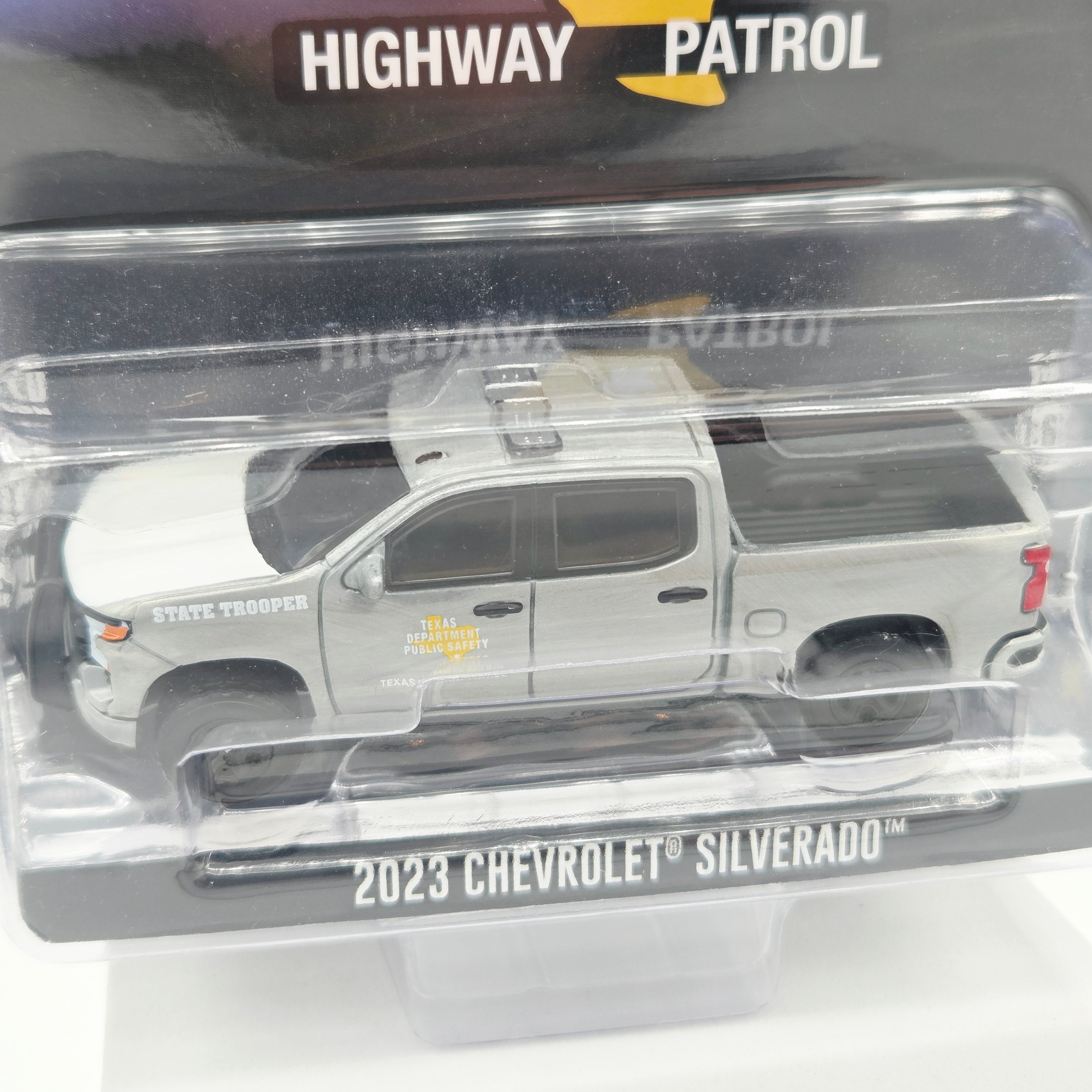 GreenLight - CHASE, RAW - '23 Chevrolet Silverado "Texas Highway Patrol" - 1:64 (2025 Hobby Exclusive)