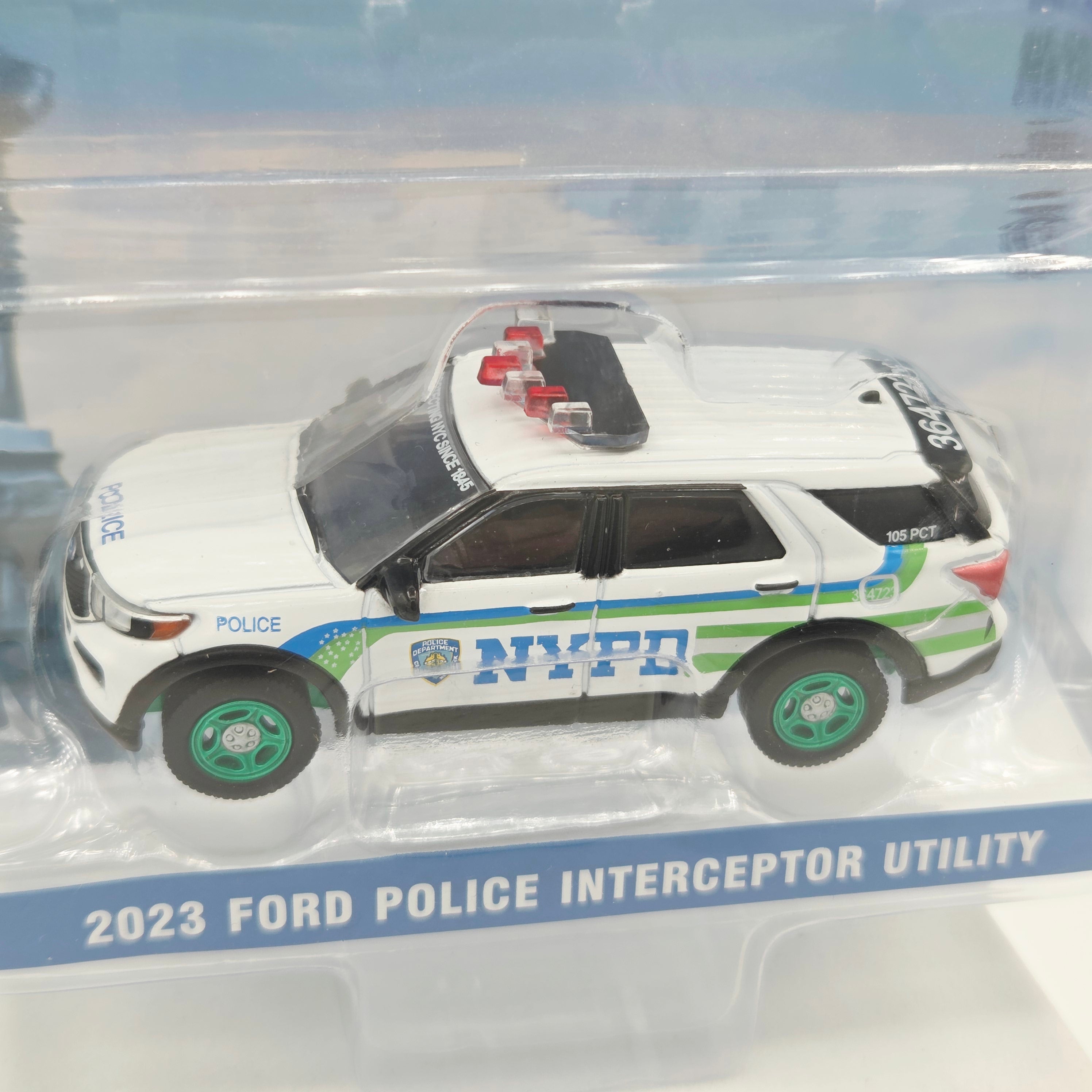 Greenlight - CHASE, GREEN - '23 Ford Police Interceptor Utility - 1:64, New York City Police NYPD (2024 Hobby Exclusive)
