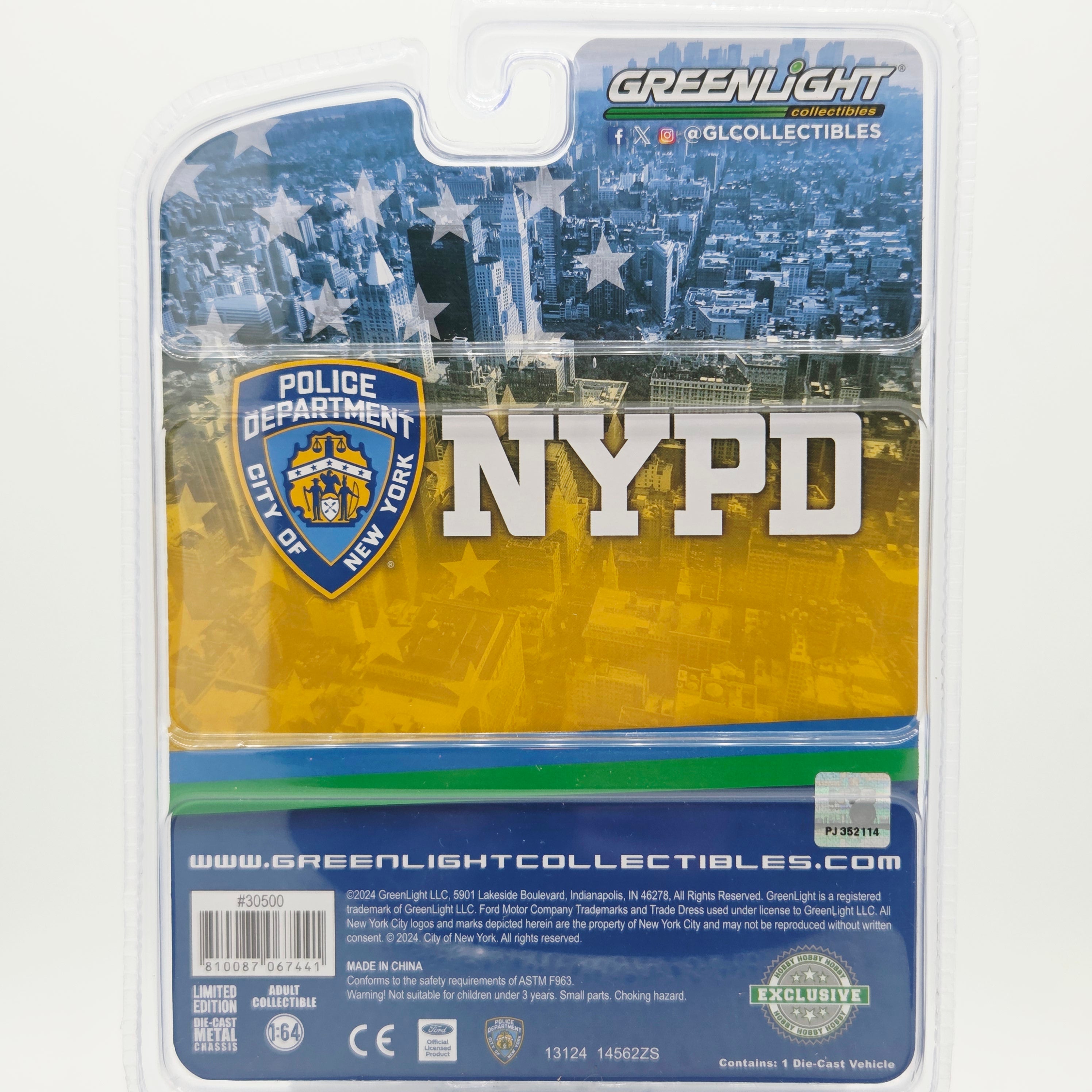 Greenlight - CHASE, GREEN - '23 Ford Police Interceptor Utility - 1:64, New York City Police NYPD (2024 Hobby Exclusive)
