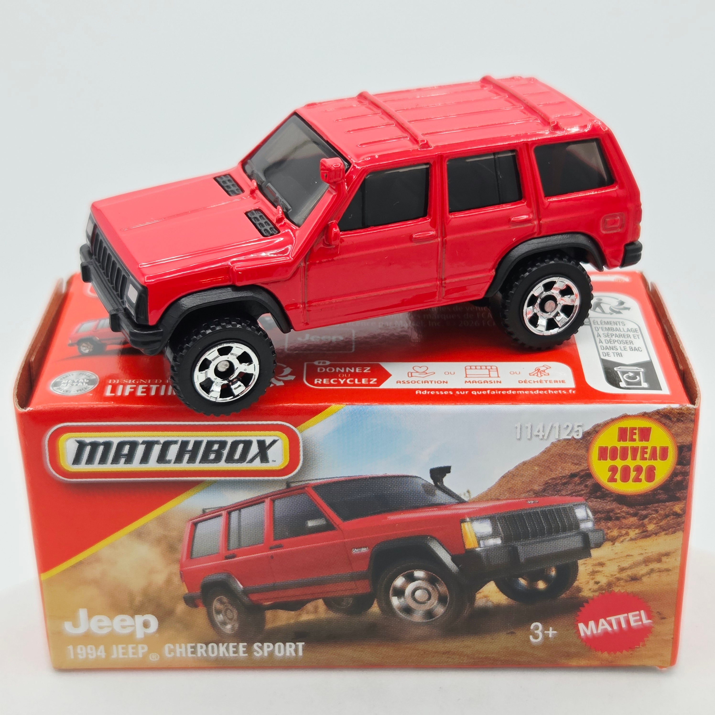 Matchbox '94 Jeep Cherokee Sport (2026 Mix 11 M Basic - Power Grabs)