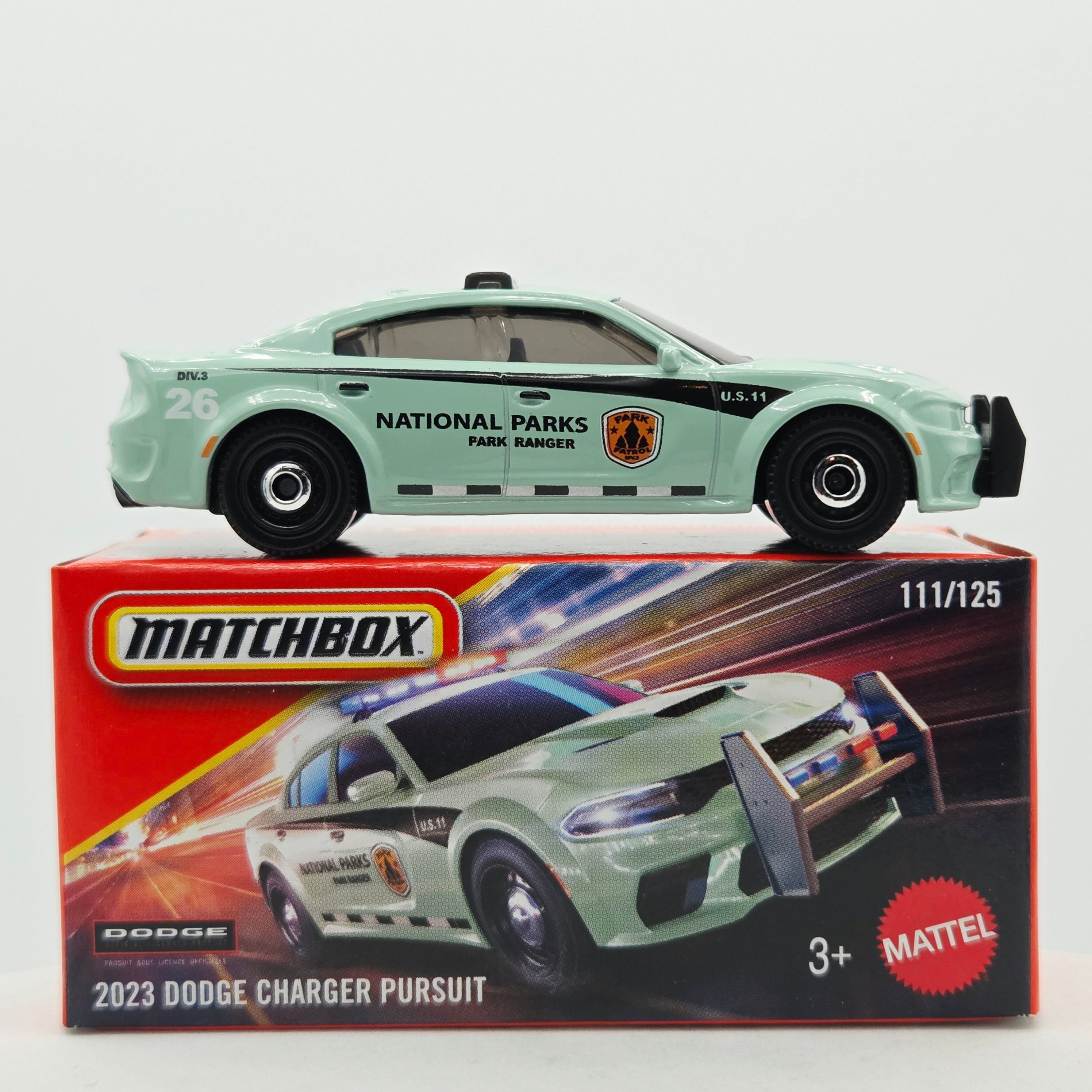 Matchbox '23 Dodge Charger Pursuit "National Parks" (2026 Mix 11 M Basic - Power Grabs)