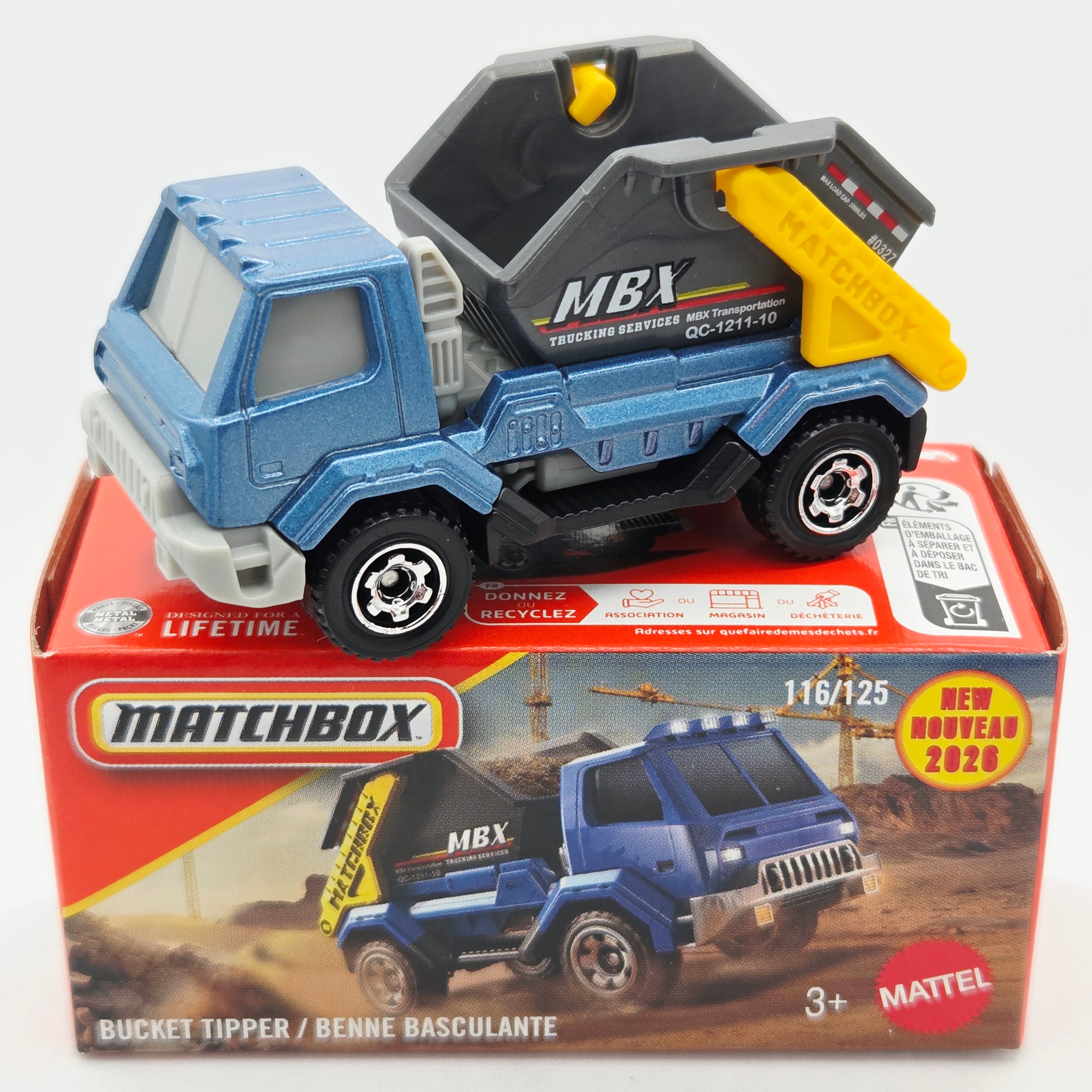Matchbox Bucket Tipper Truck (2026 Mix 11 M Basic - Power Grabs)