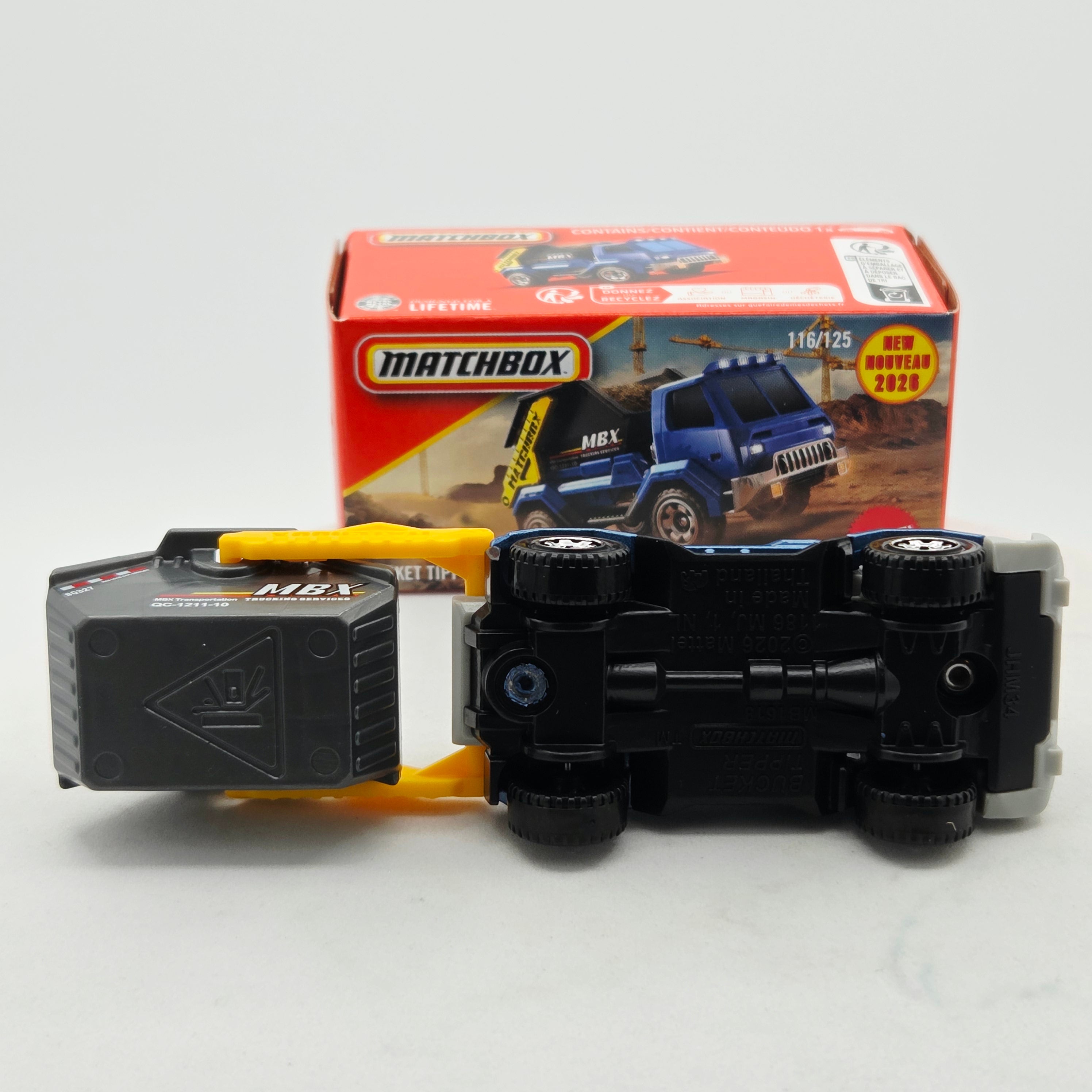 Matchbox Bucket Tipper Truck (2026 Mix 11 M Basic - Power Grabs)