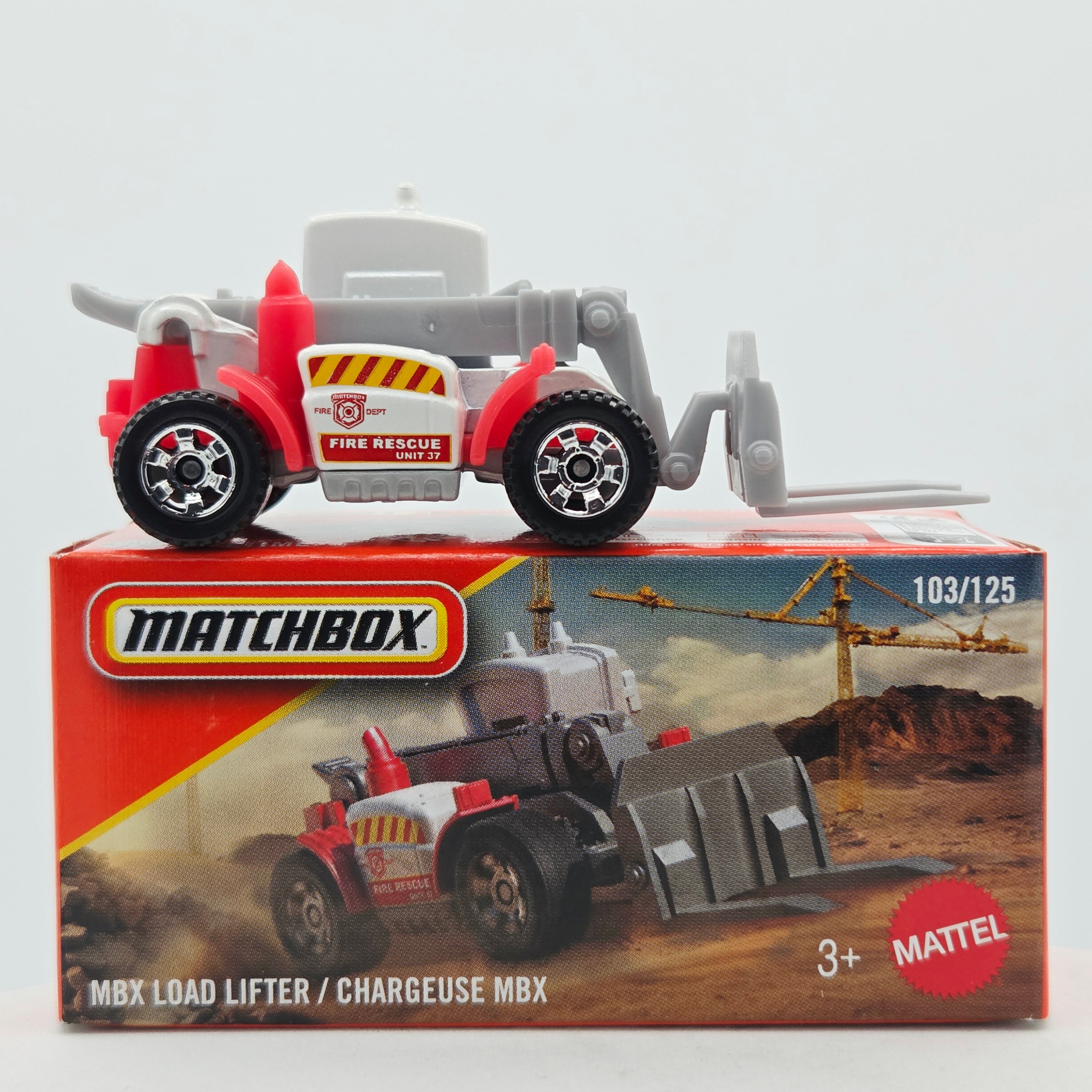 Matchbox Load Lifter Forklift "Fire Rescue" (2026 Mix 11 M Basic - Power Grabs)