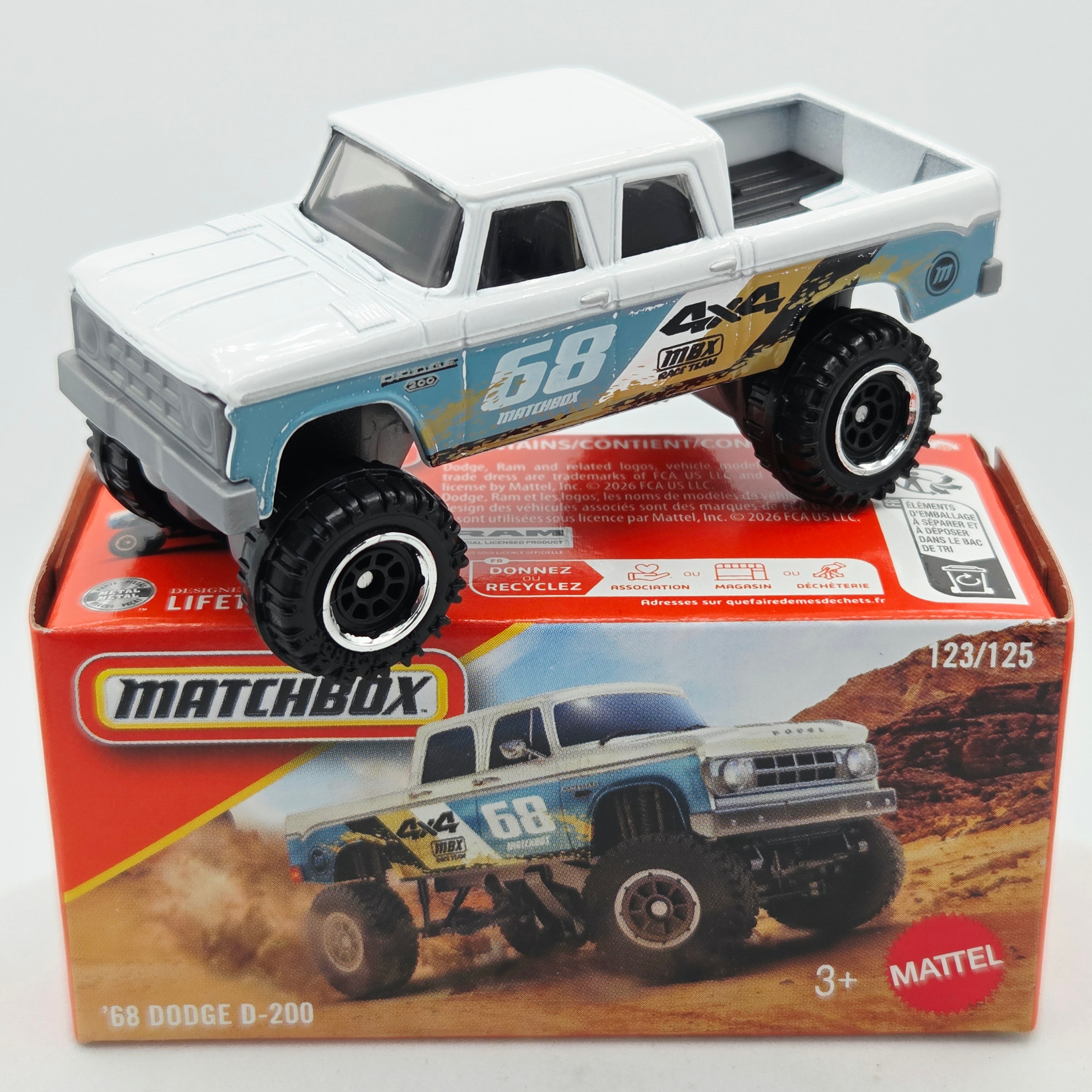 Matchbox '68 Dodge D200 Pickup (2026 Mix 11 M Basic - Power Grabs)