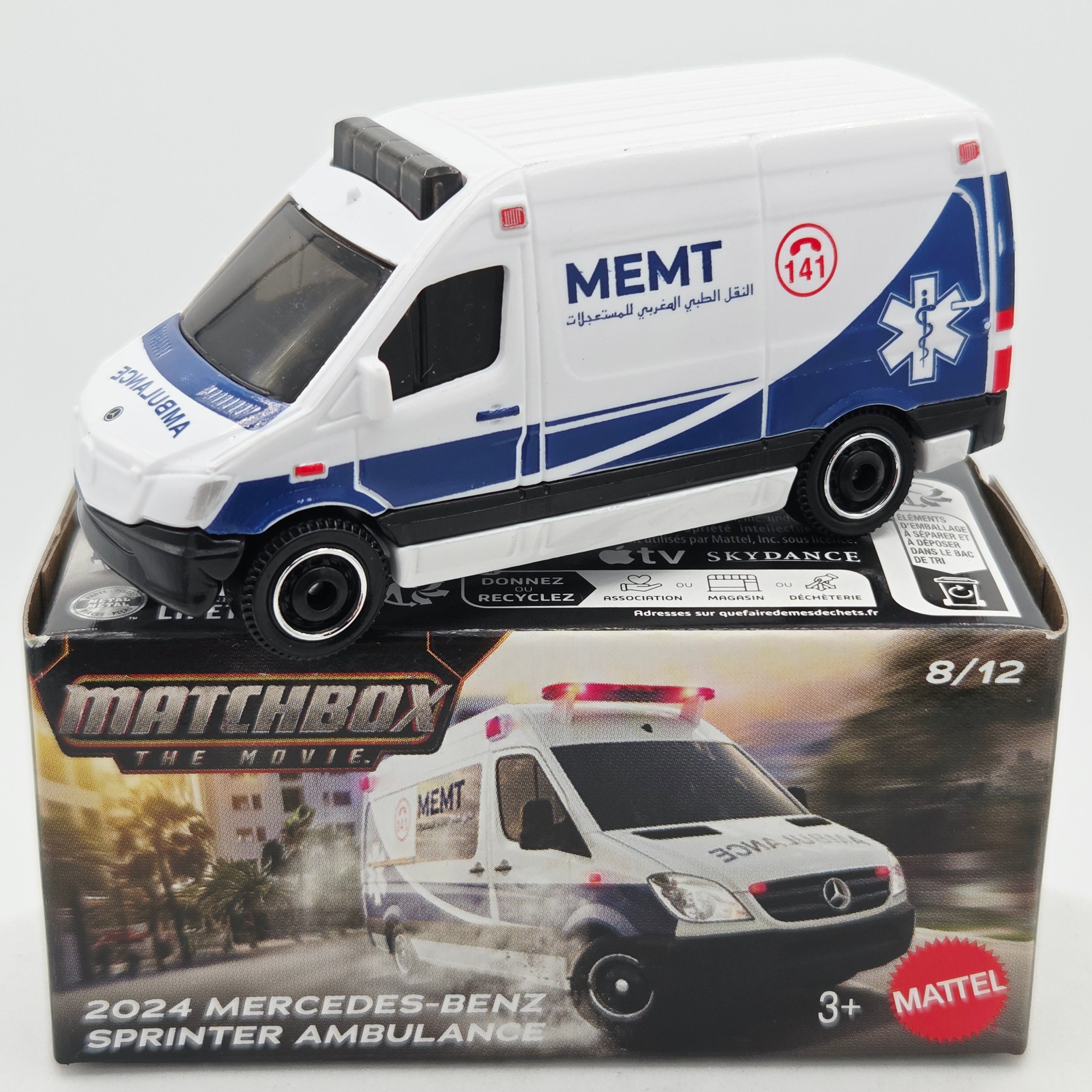 Matchbox '24 Mercedes-Benz Sprinter Ambulance - Matchbox the Movie (2026 Mix 11 M Basic - Power Grabs)