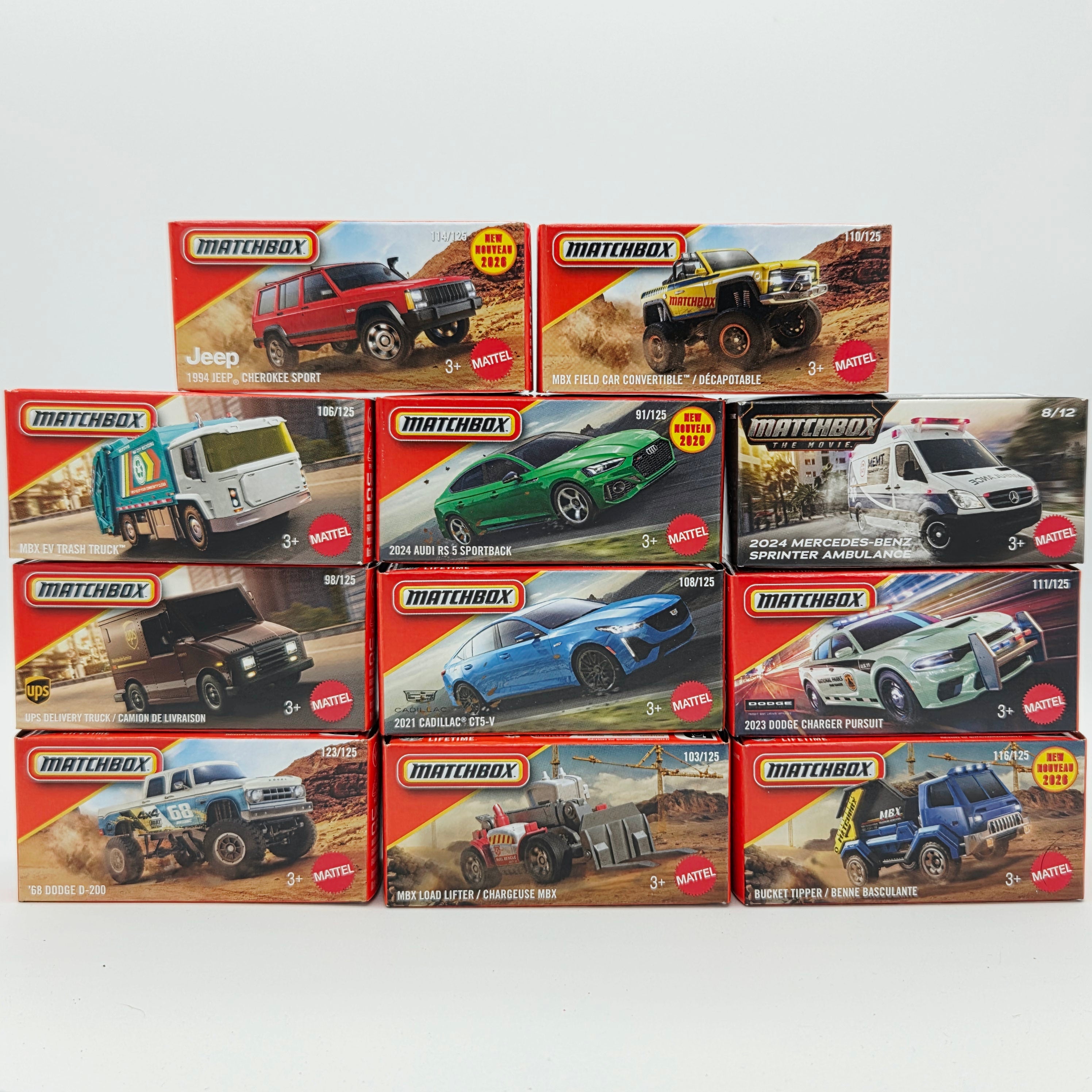 Matchbox 2026 Basic Mix 11 Case M - Full Set of 11 - Power Grabs