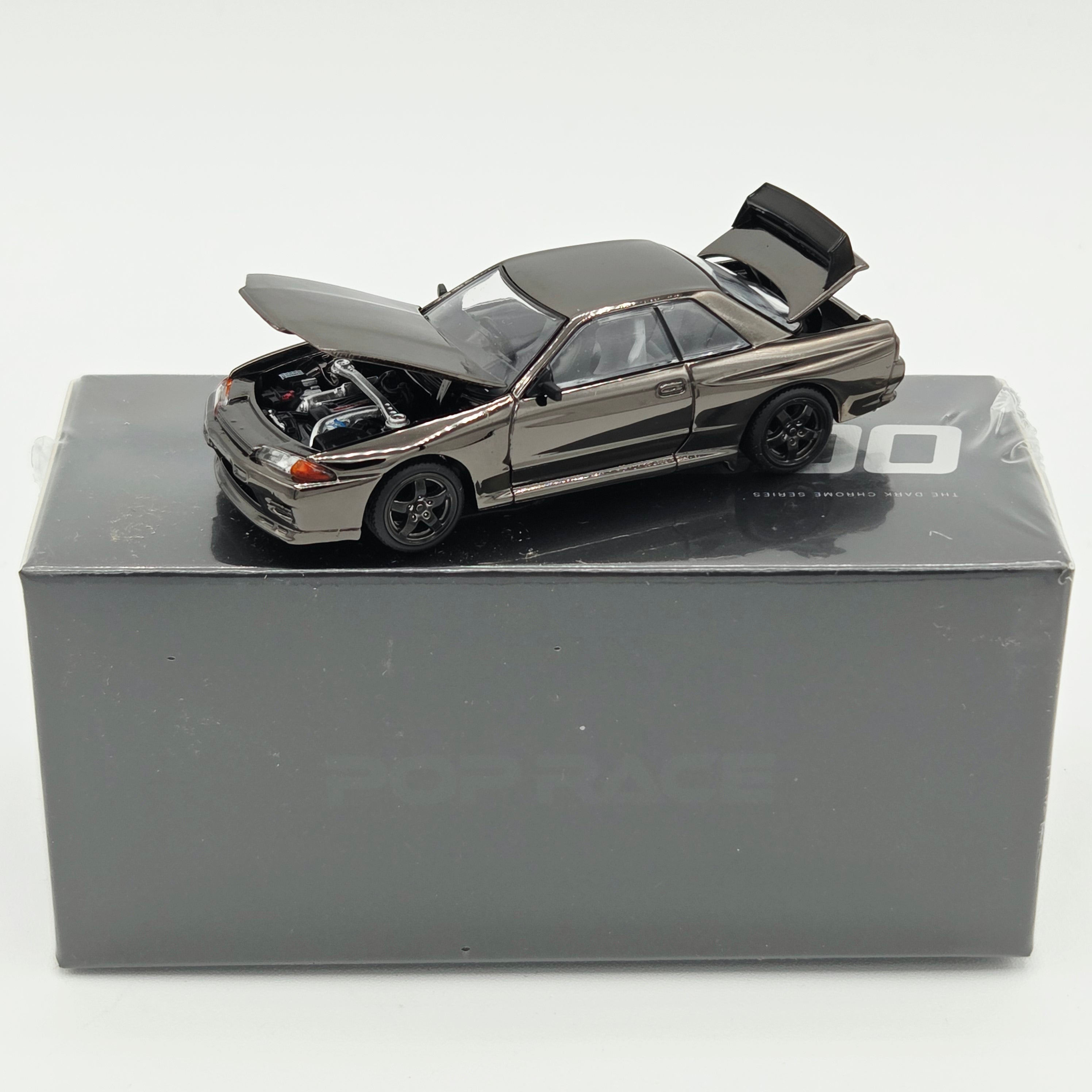 Pop Race Nissan Skyline GT-R R32 - 1:64, Black Chrome (2026 Limited Edition)