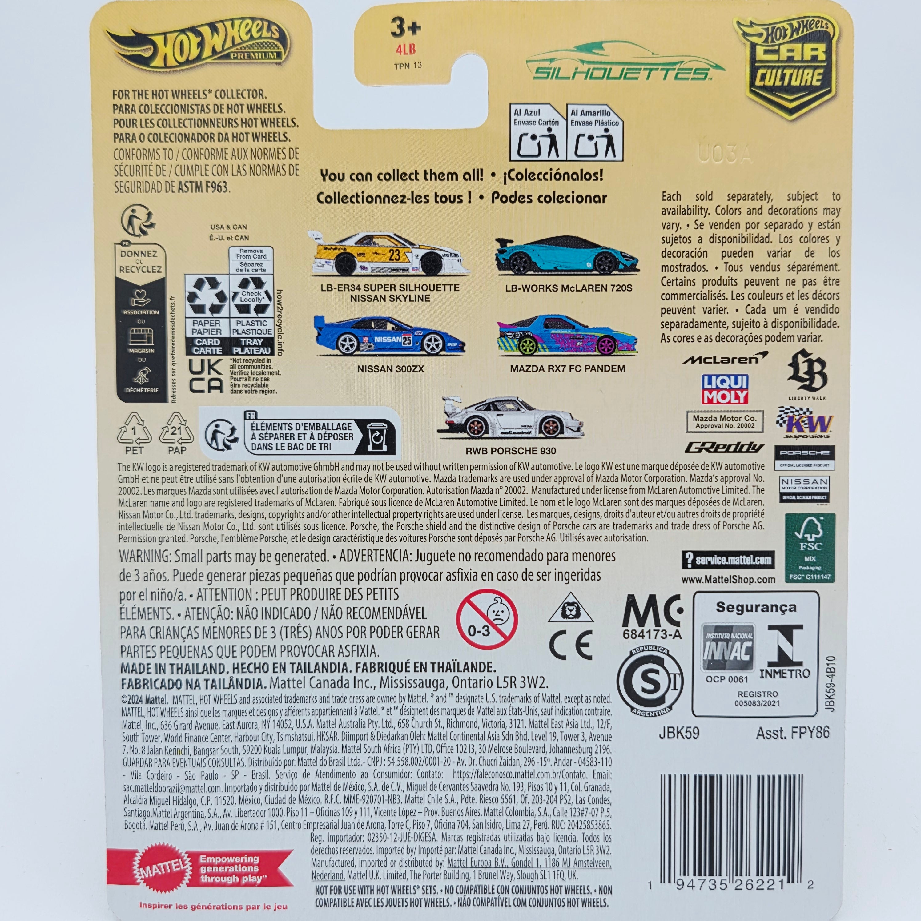 Hot Wheels LB-ER34 Super Silhouette Nissan Skyline (2025 Car Culture Case G - Silhouettes)