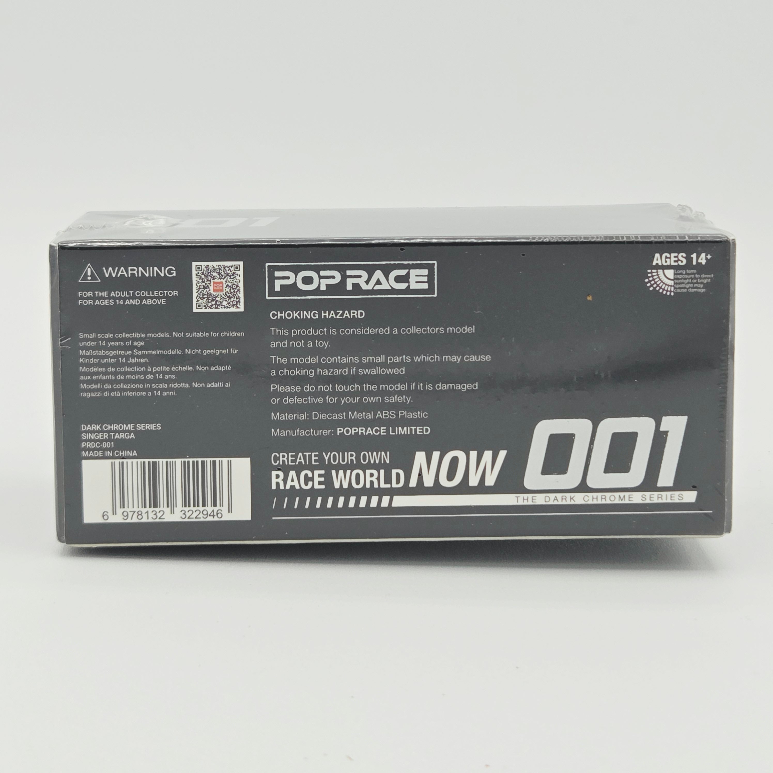 Pop Race Porsche Singer Targa - 1:64, Dark Chrome #001 (2026 Limited Edition)