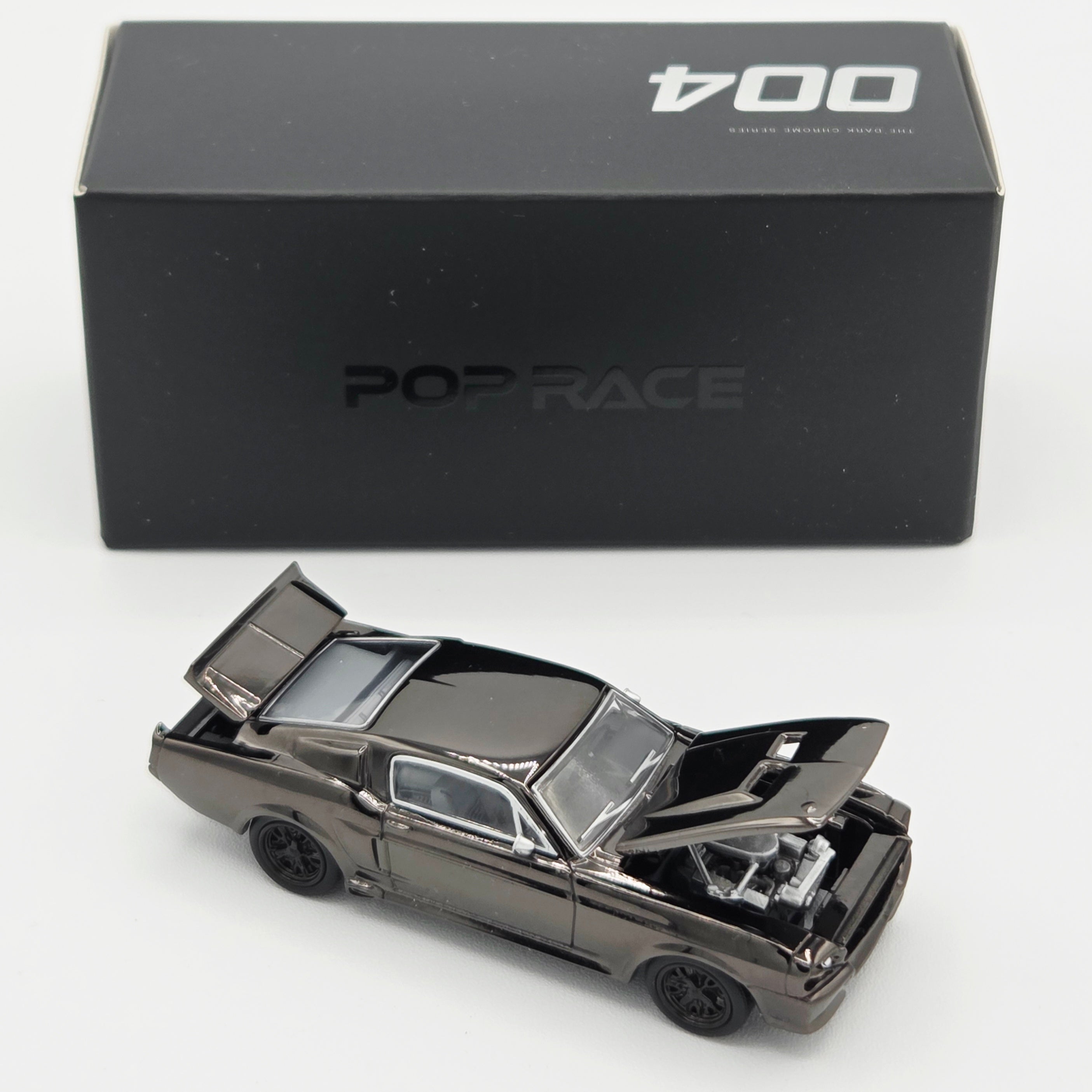 Pop Race Ford Mustang Shelby  GT500 - 1:64, Dark Chrome #004 (2026 Limited Edition)