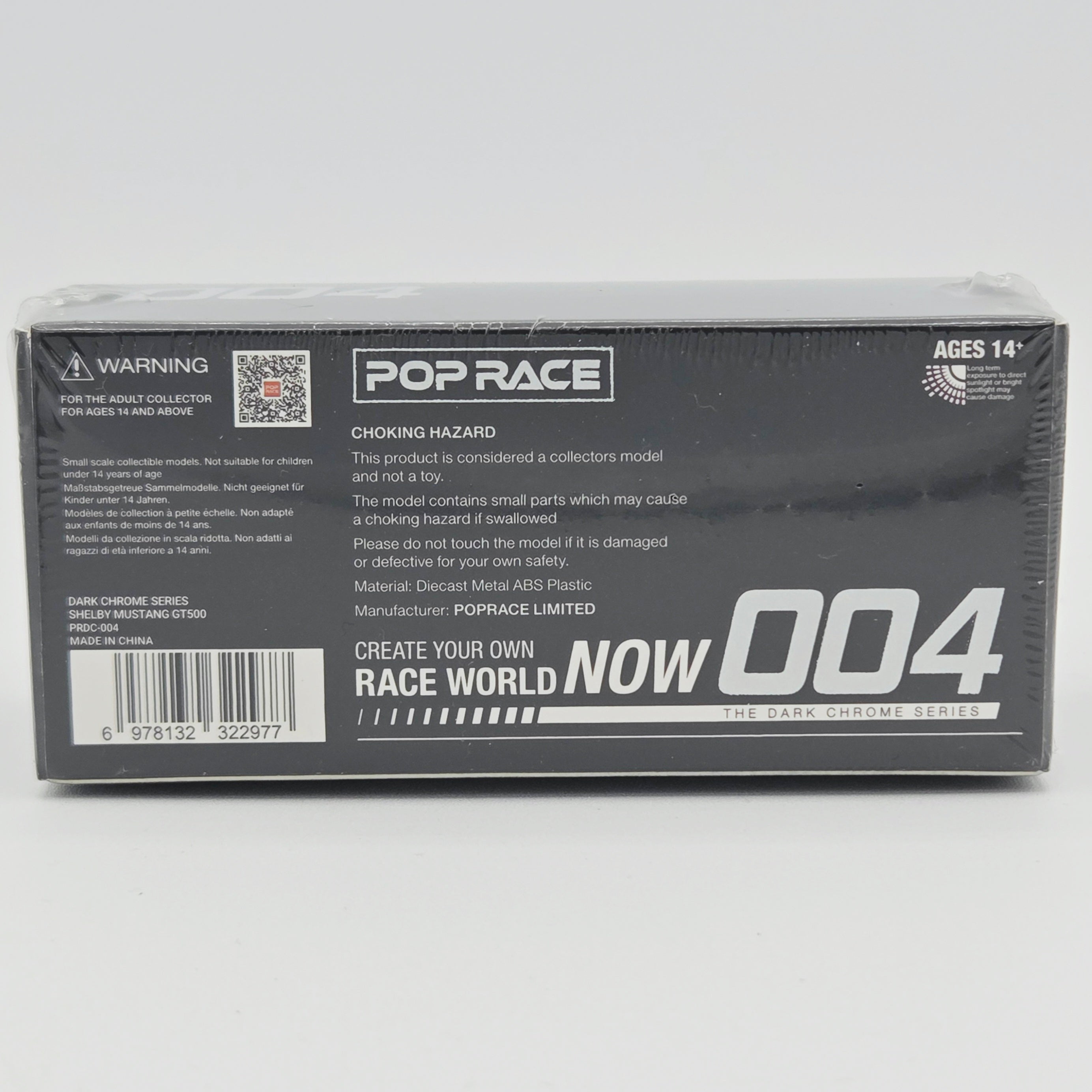 Pop Race Ford Mustang Shelby  GT500 - 1:64, Dark Chrome #004 (2026 Limited Edition)