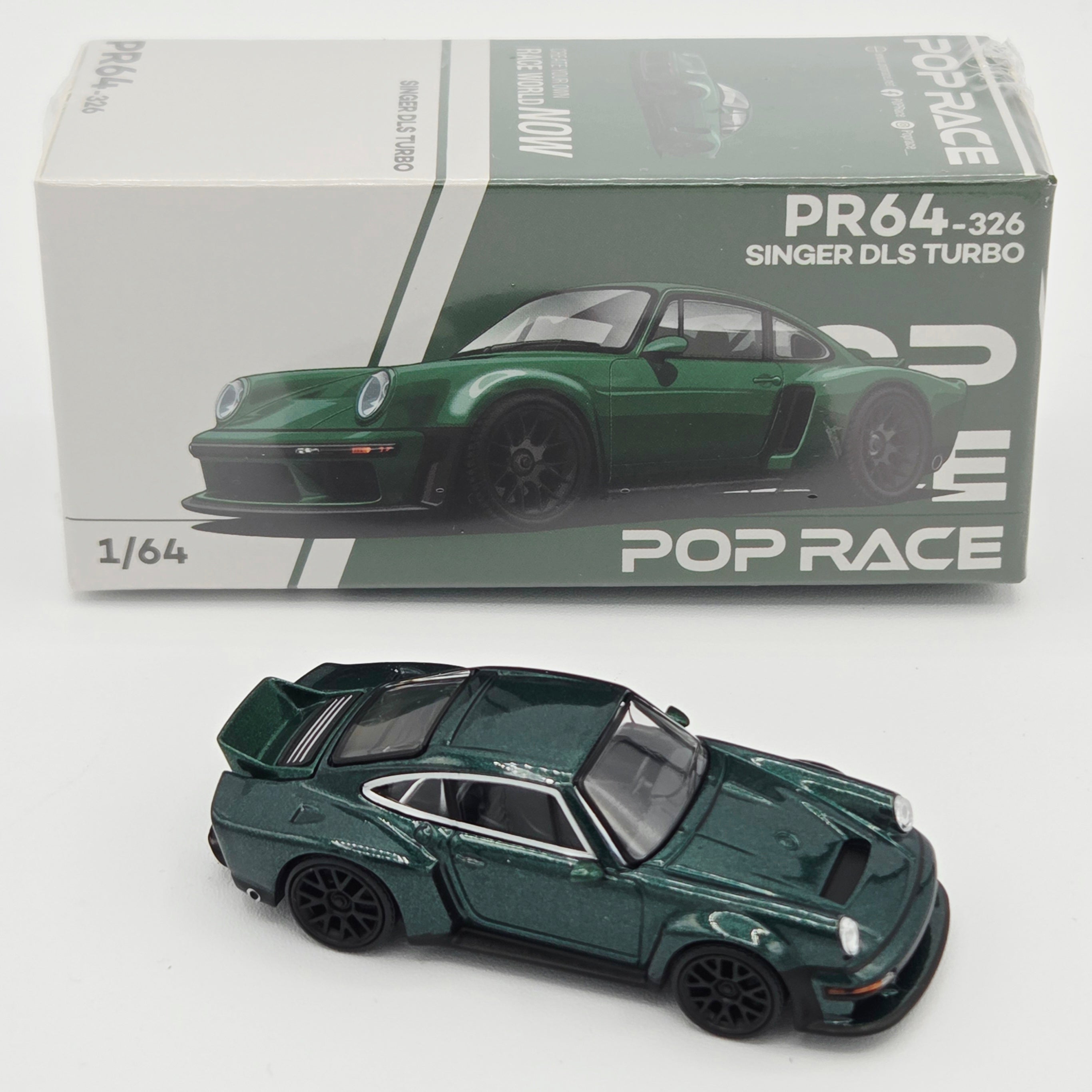 Pop Race Porsche Singer DLS Turbo - 1:64, Green #396 (2026 Limited Edition)