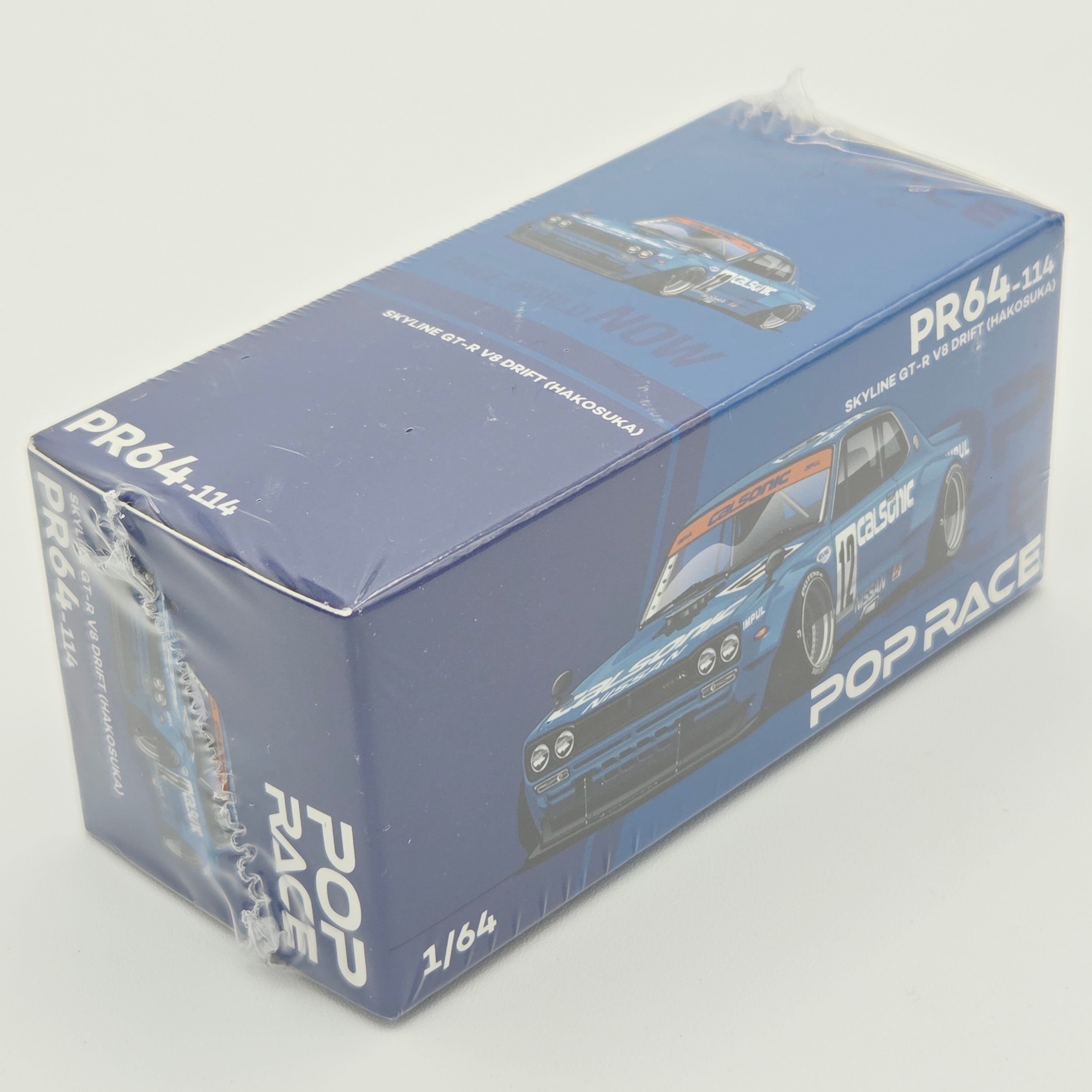 Pop Race Nissan Skyline GT-R V8 Drift Hakosuka - 1:64, Calsonic #114 (2026 Limited Edition)