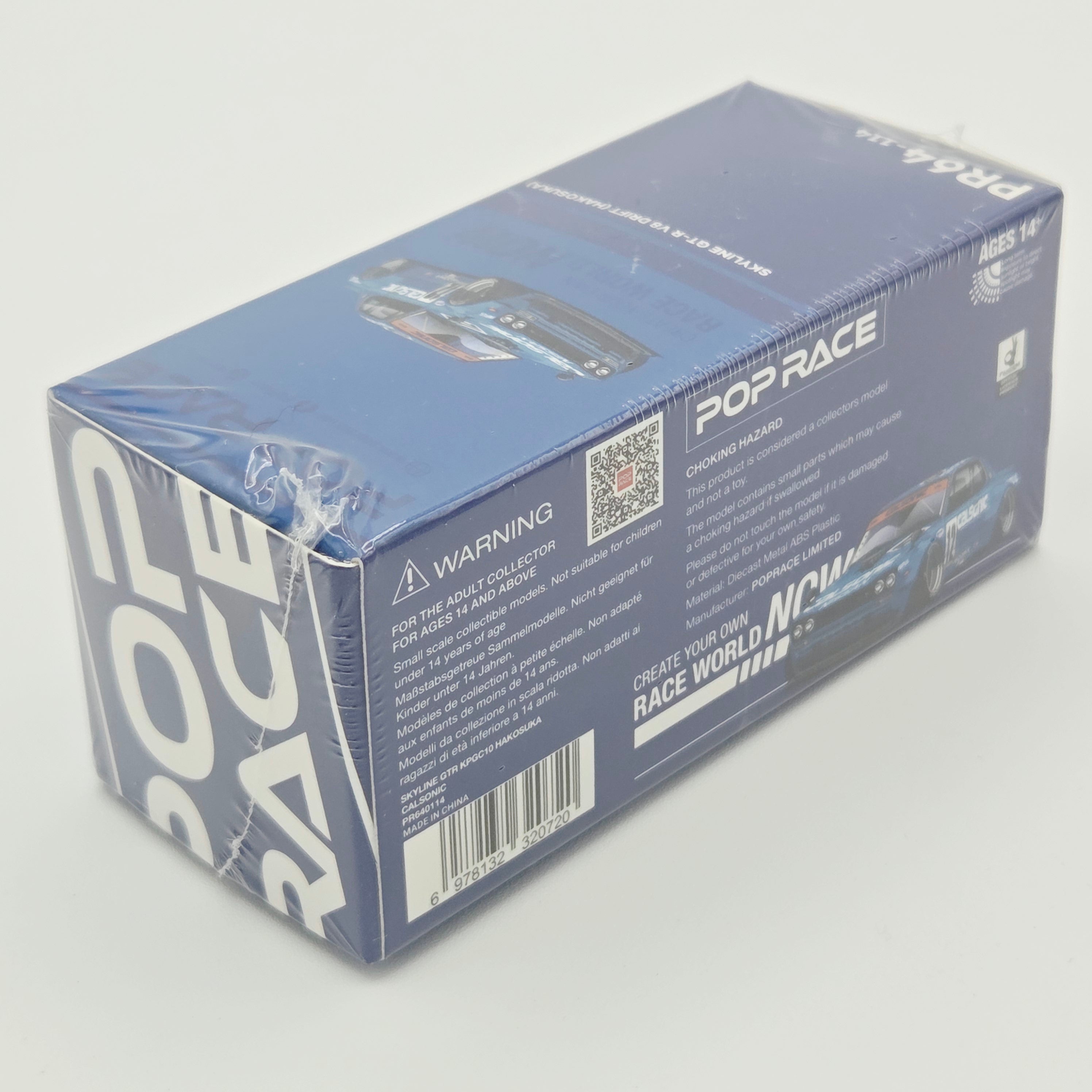 Pop Race Nissan Skyline GT-R V8 Drift Hakosuka - 1:64, Calsonic #114 (2026 Limited Edition)