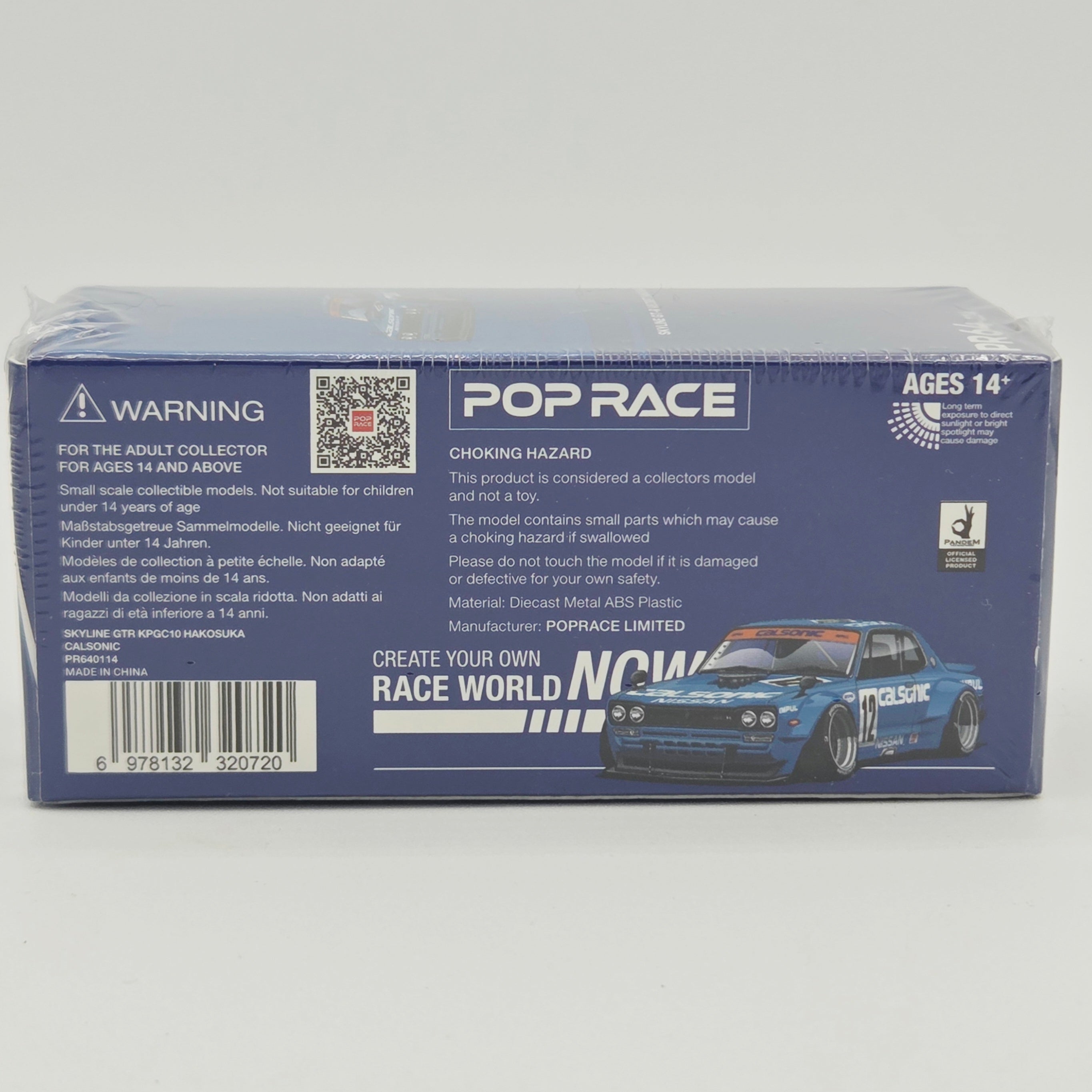Pop Race Nissan Skyline GT-R V8 Drift Hakosuka - 1:64, Calsonic #114 (2026 Limited Edition)