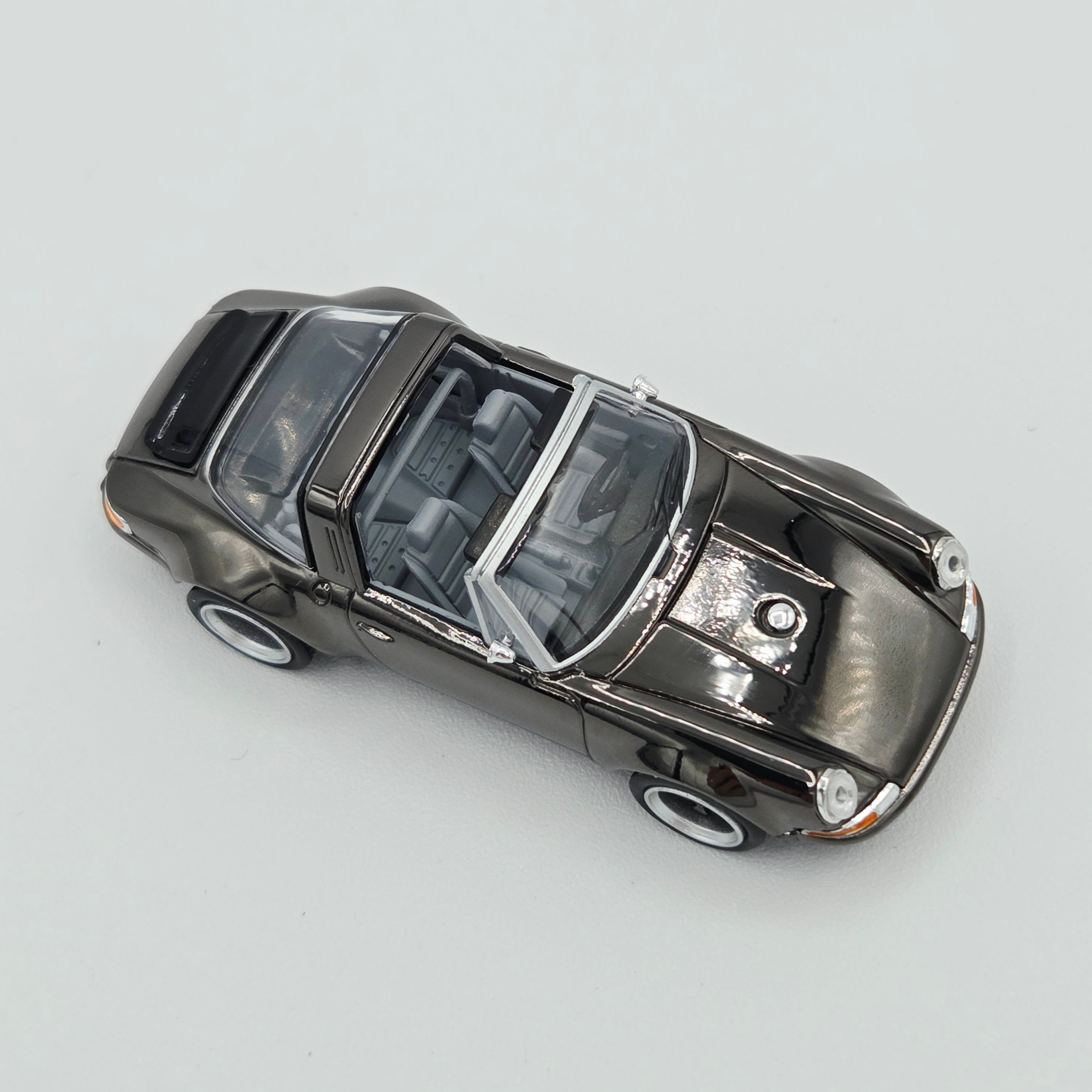Pop Race Porsche Singer Targa - 1:64, Dark Chrome #001 (2026 Limited Edition)