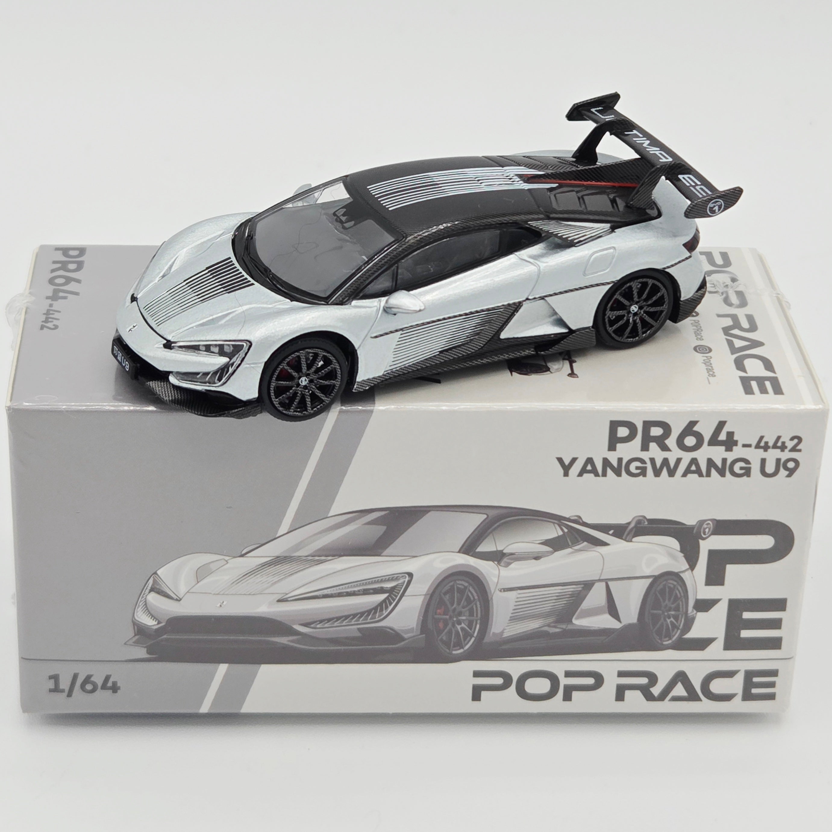 Pop Race Yangwang U9 - 1:64, Silver #442 (2026 Limited Edition)