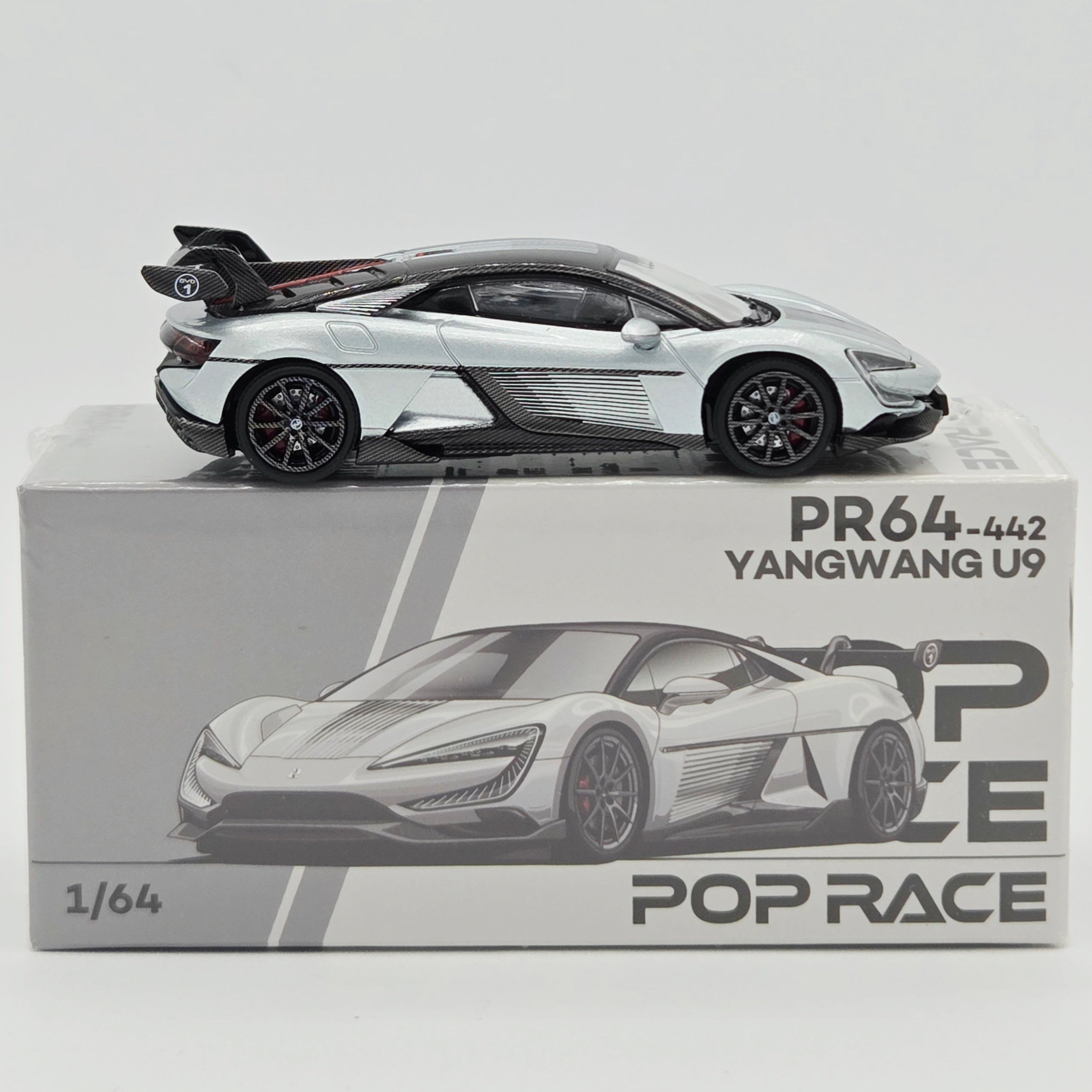Pop Race Yangwang U9 - 1:64, Silver #442 (2026 Limited Edition)