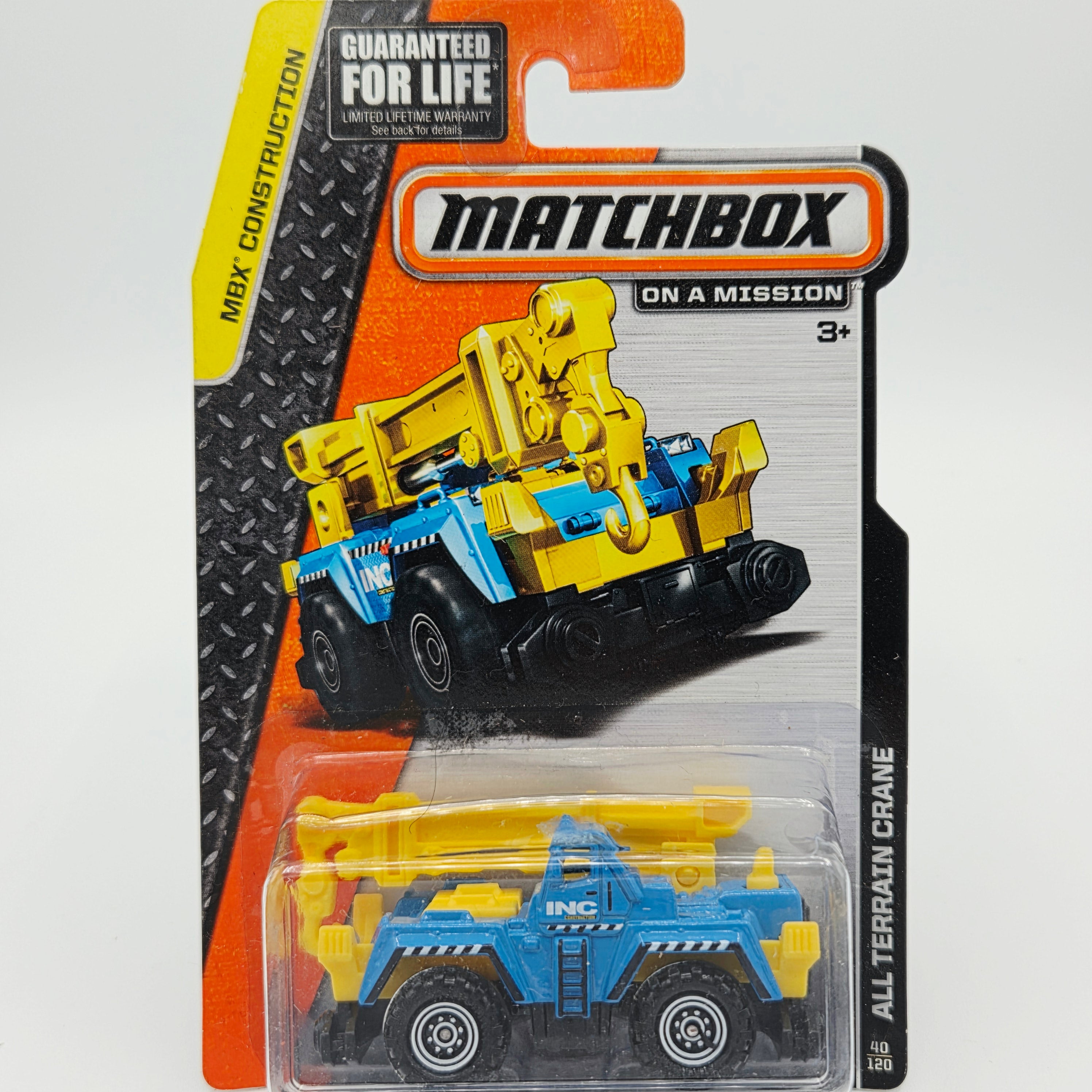 Matchbox All Terrain Crane "INC Construction" (2015 MBX Basic - Construction)