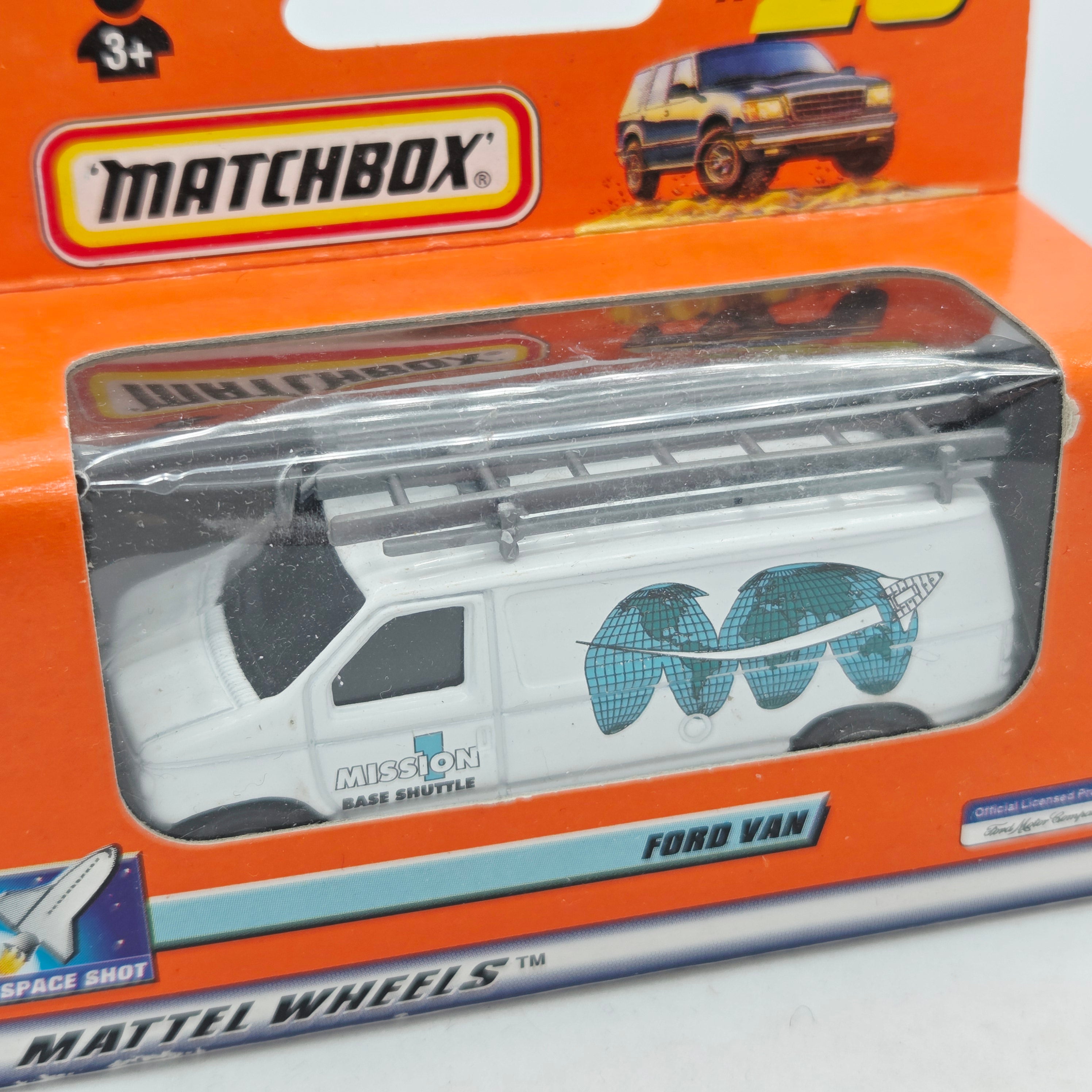 Matchbox Mission Ford Van w/ Ladder Rack (1999 MBX Basic Box - Space Explorers)