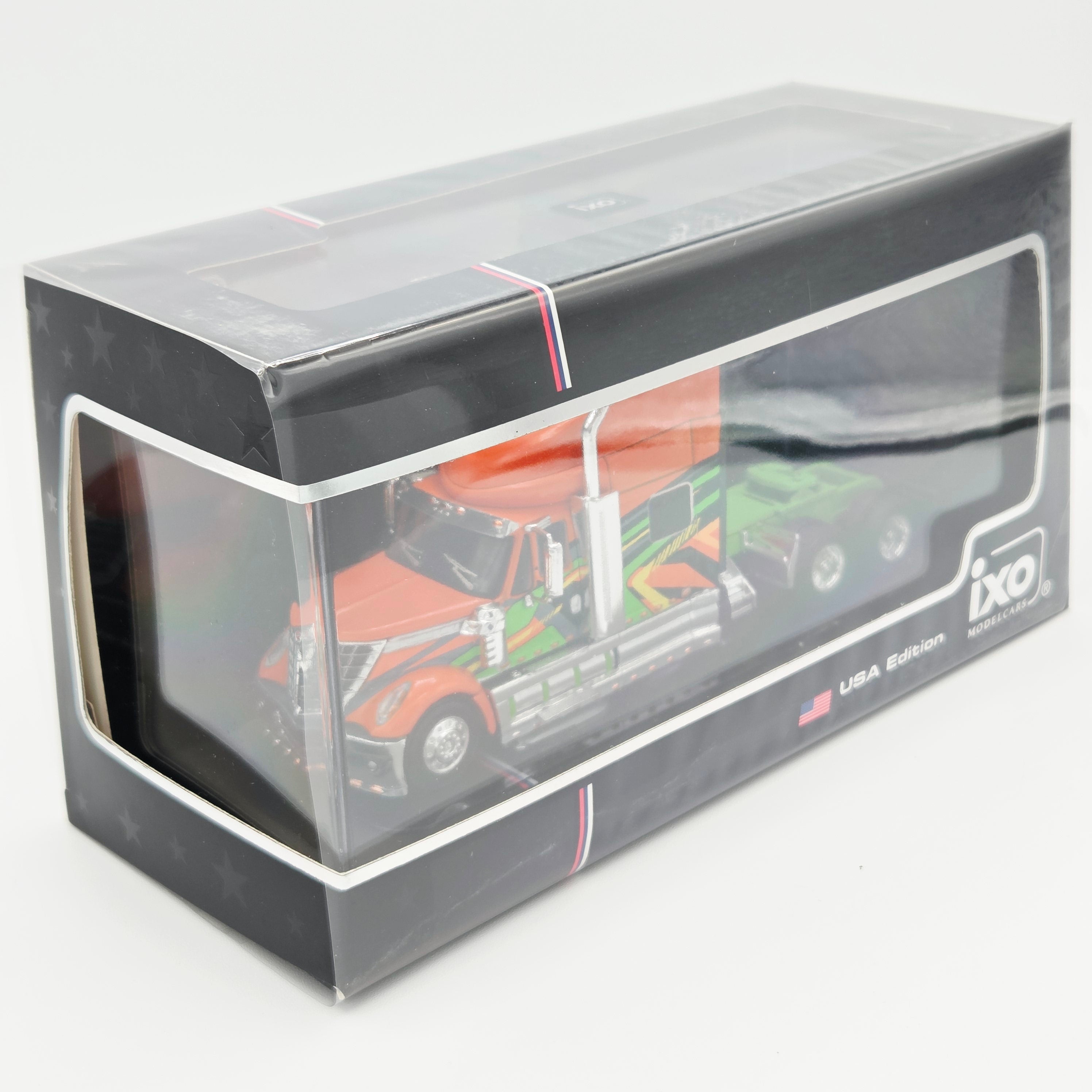 iXO Model Cars '10 International Lonestar Semi Truck Cab - 1:64, Orange / Green (2026)