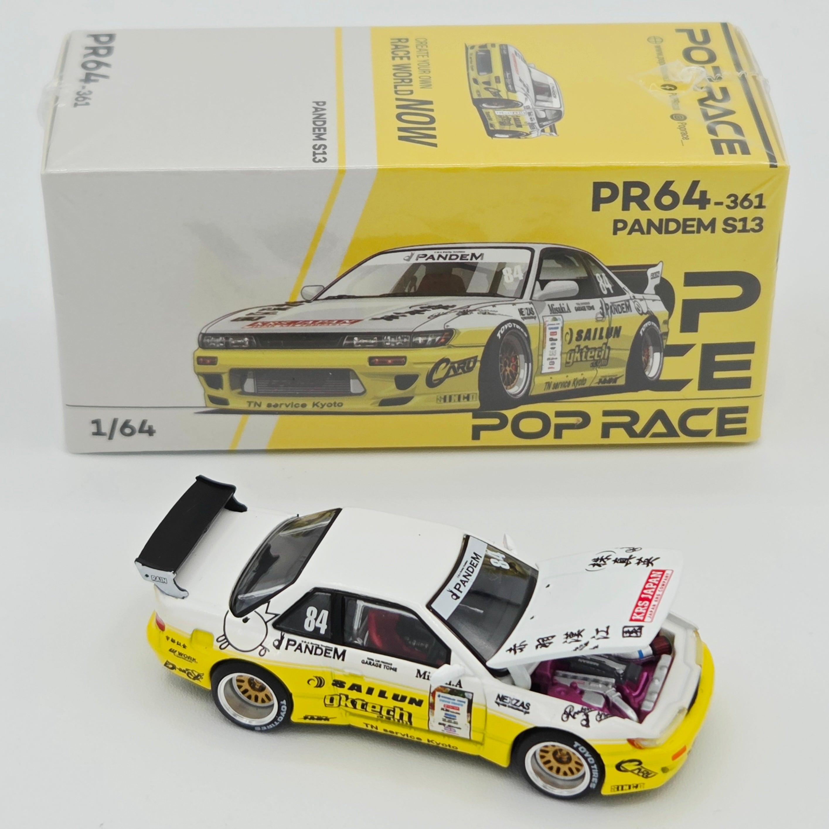 Pop Race Nissan Silvia S13 Pandem - 1:64 #361 (2026 Limited Edition)