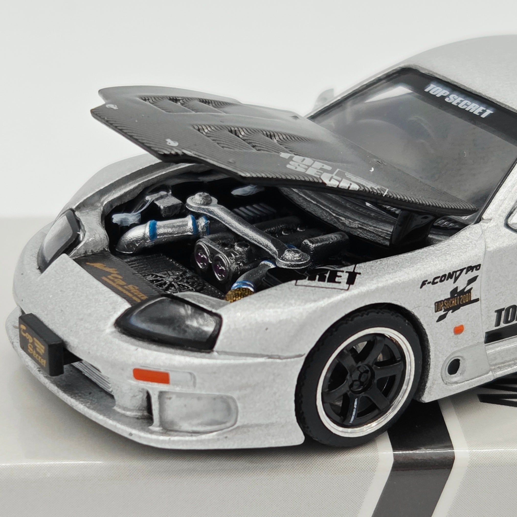 Pop Race Top Secret Toyota GT300 Supra - 1:64, Silver #324 (2026 Limited Edition)