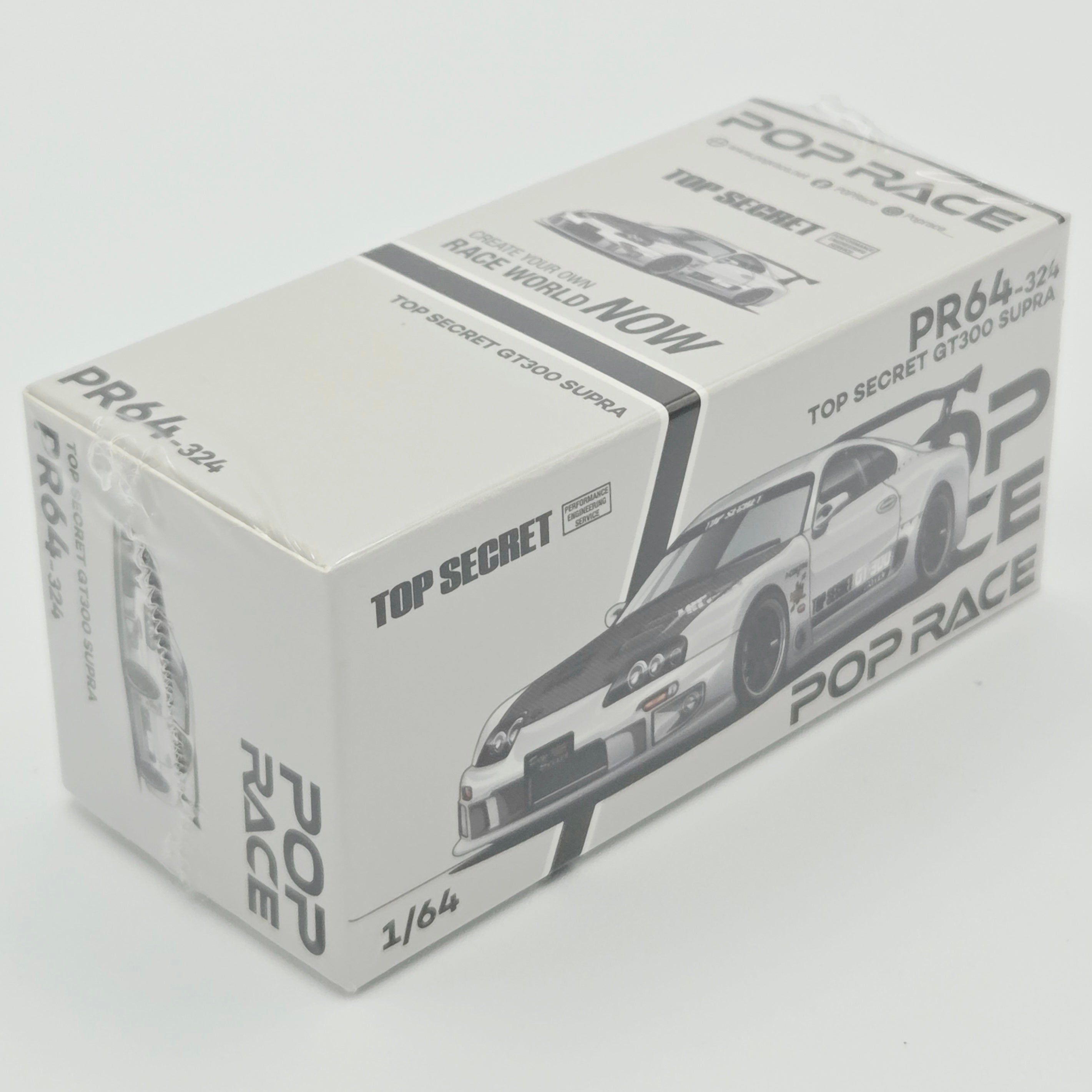Pop Race Top Secret Toyota GT300 Supra - 1:64, Silver #324 (2026 Limited Edition)