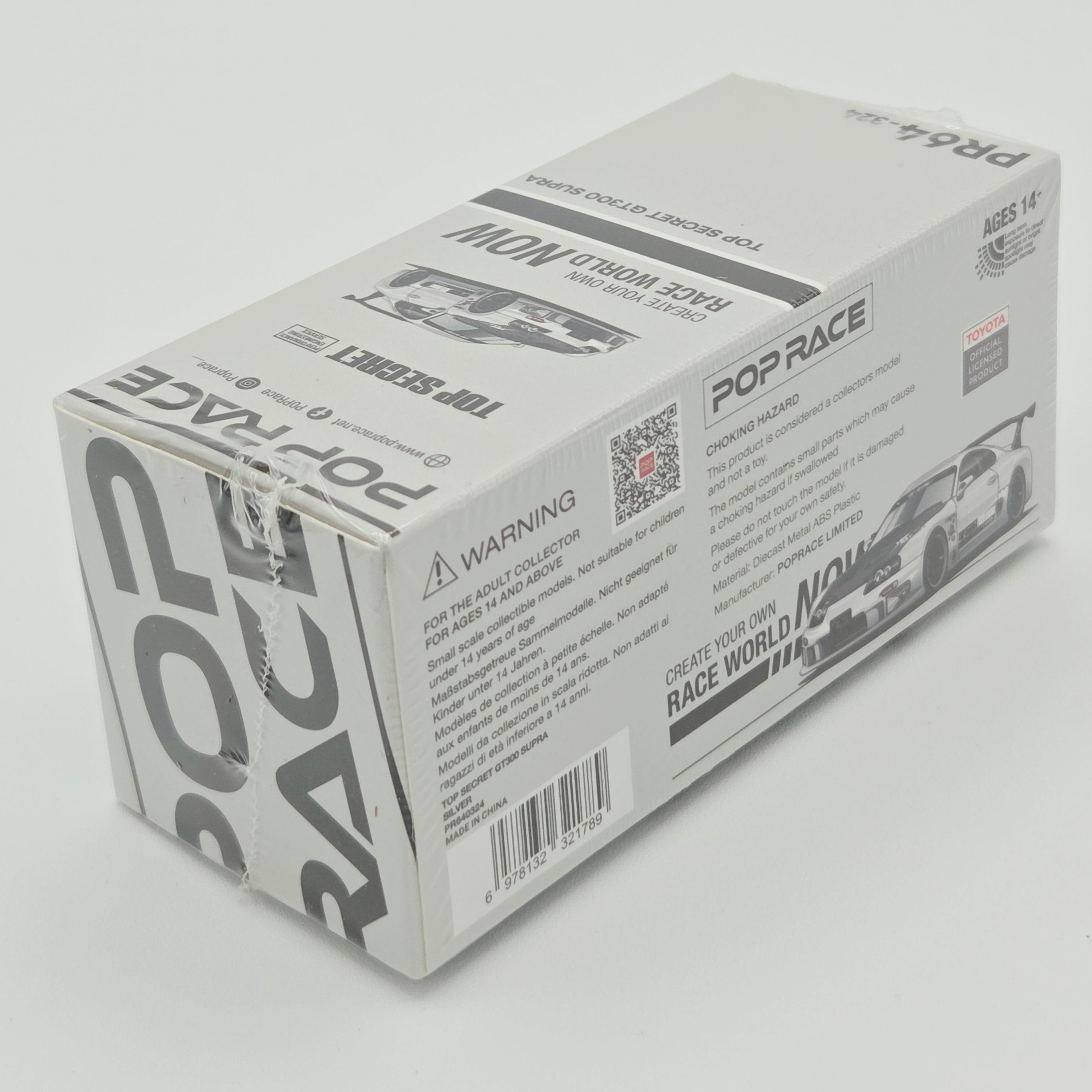 Pop Race Top Secret Toyota GT300 Supra - 1:64, Silver #324 (2026 Limited Edition)