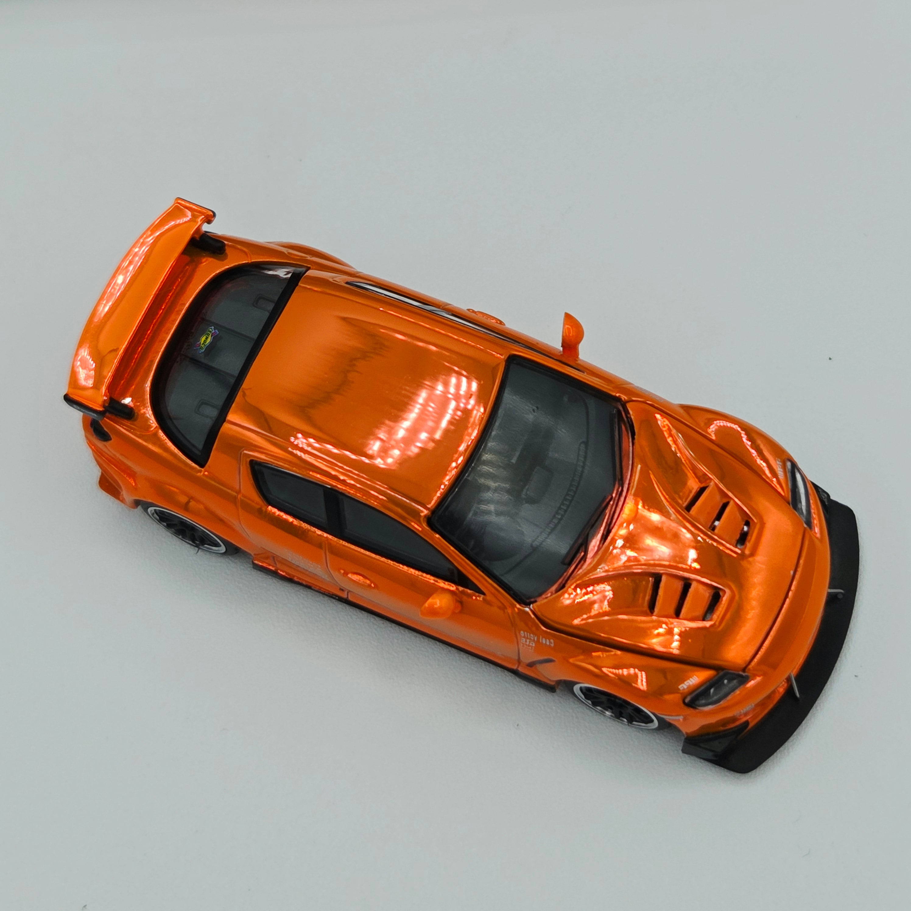 Pop Race Mazda RX-8 Re-Amemiya - 1:64, Orange Chrome #281 (2026 Limited Edition)