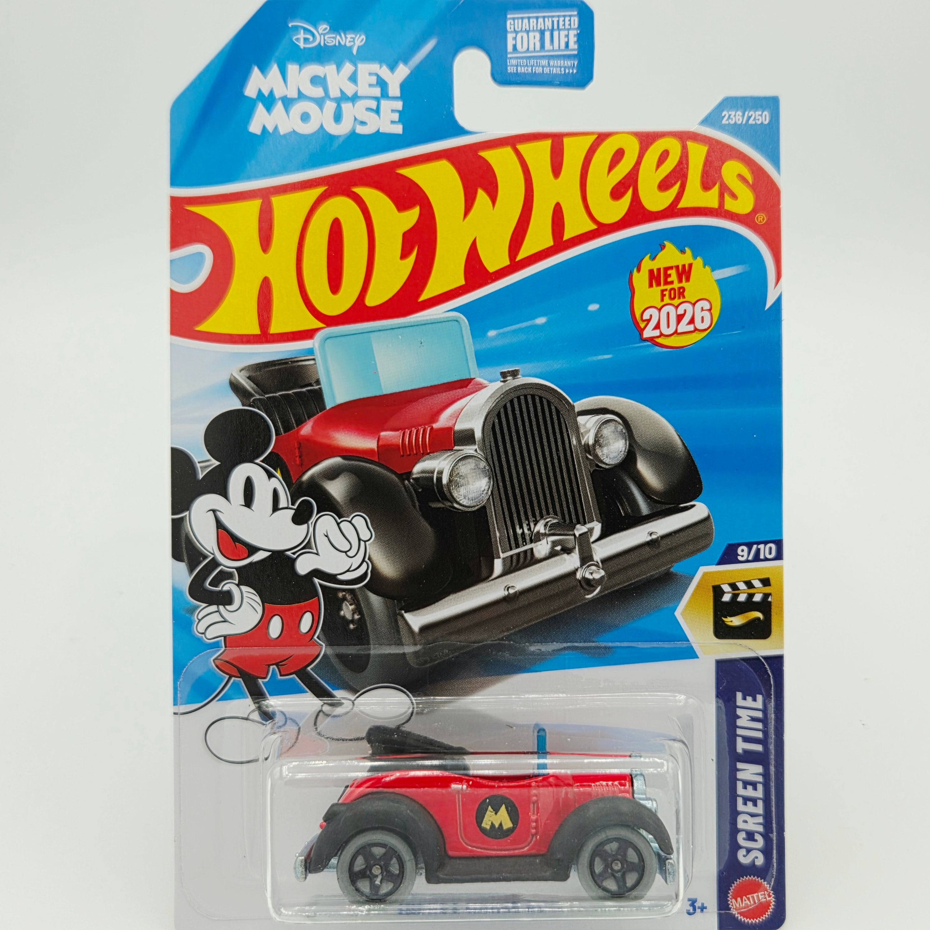 Hot Wheels Mickey Mouse Car (2026 HW Basic Case N - Screen Time)