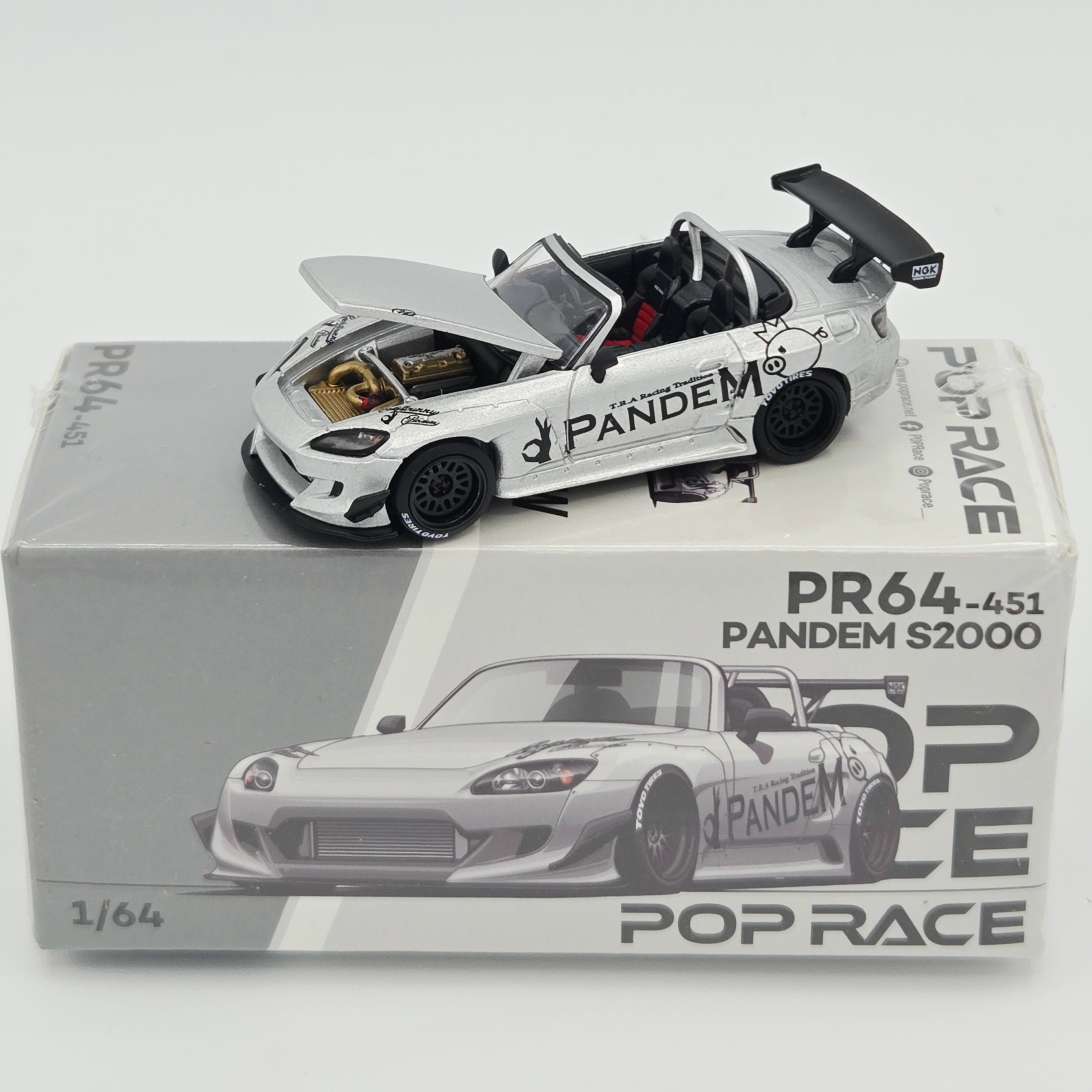 Pop Race Honda Pandem S2000 - 1:64, Silver #451 (2026 Limited Edition)