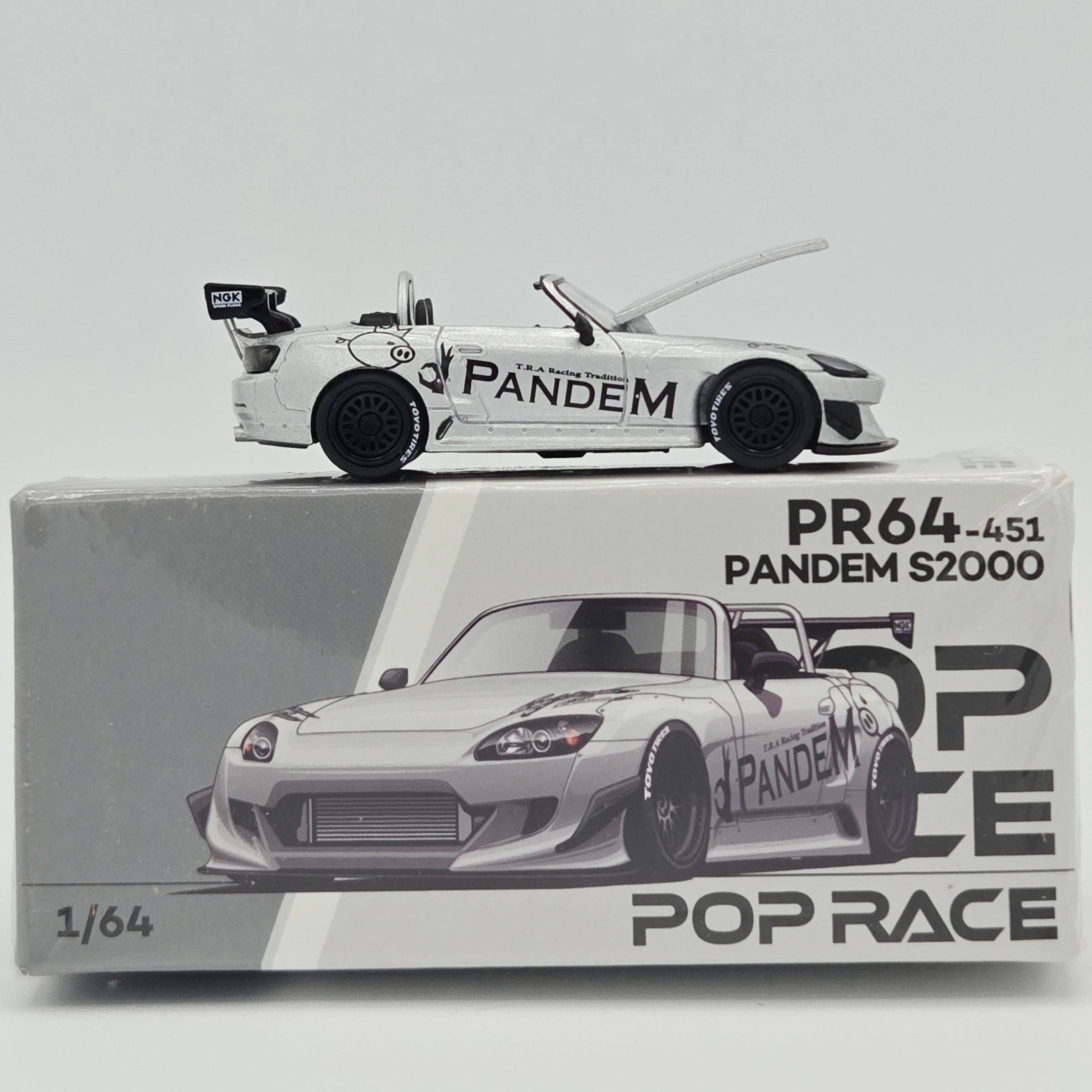 Pop Race Honda Pandem S2000 - 1:64, Silver #451 (2026 Limited Edition)