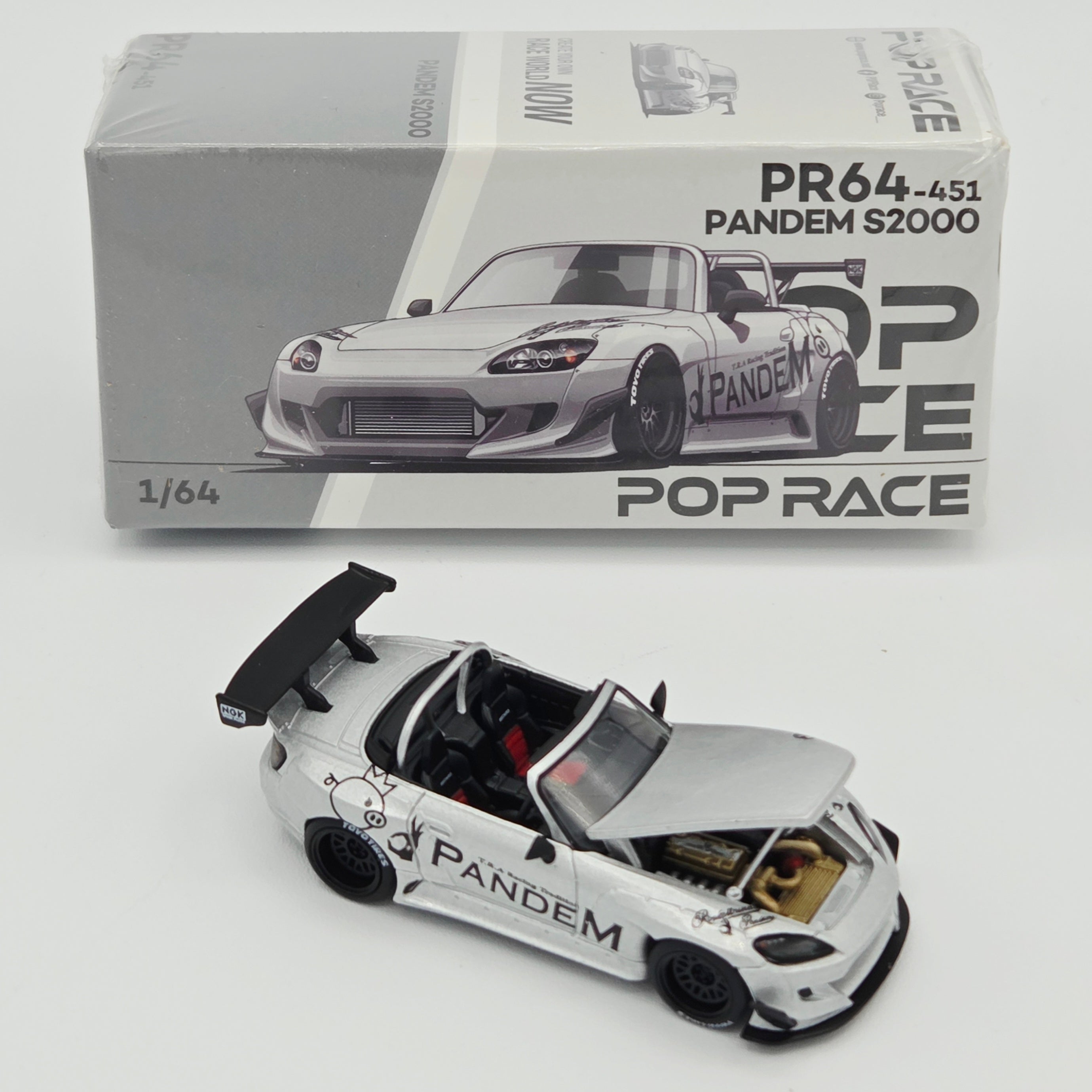 Pop Race Honda Pandem S2000 - 1:64, Silver #451 (2026 Limited Edition)