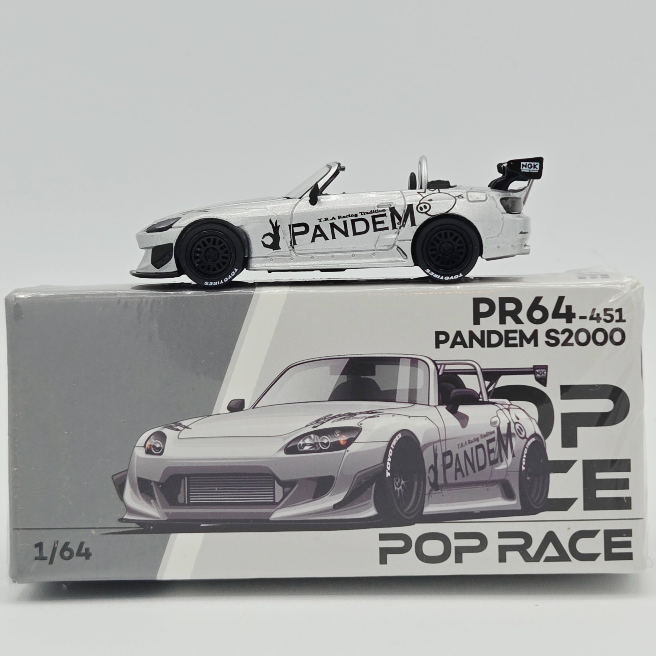 Pop Race Honda Pandem S2000 - 1:64, Silver #451 (2026 Limited Edition)