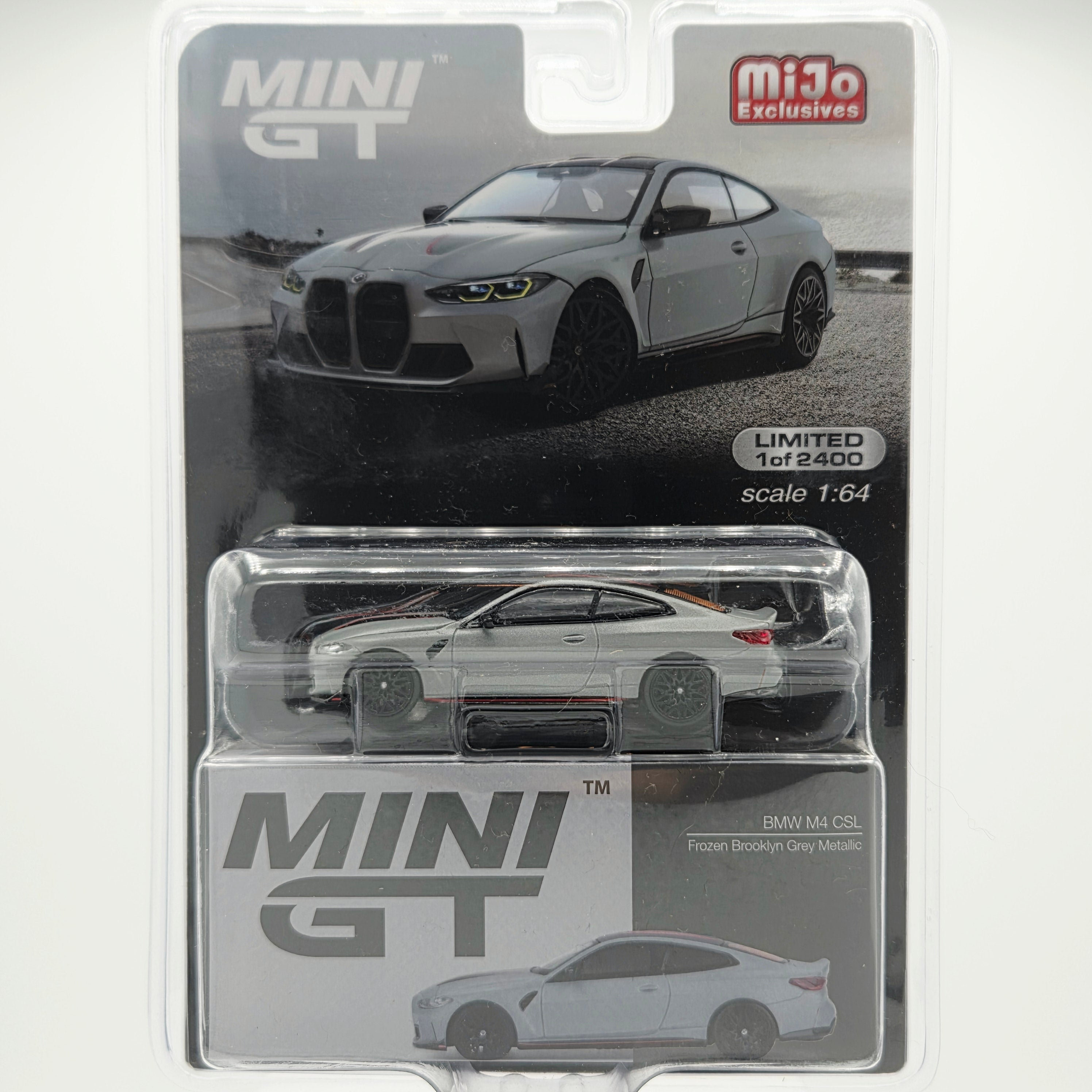 Mini GT BMW M4 CSL - 1:64, Frozen Brooklyn Grey (2024 MIJO Exclusives - Limited Edition 1 of 2400)