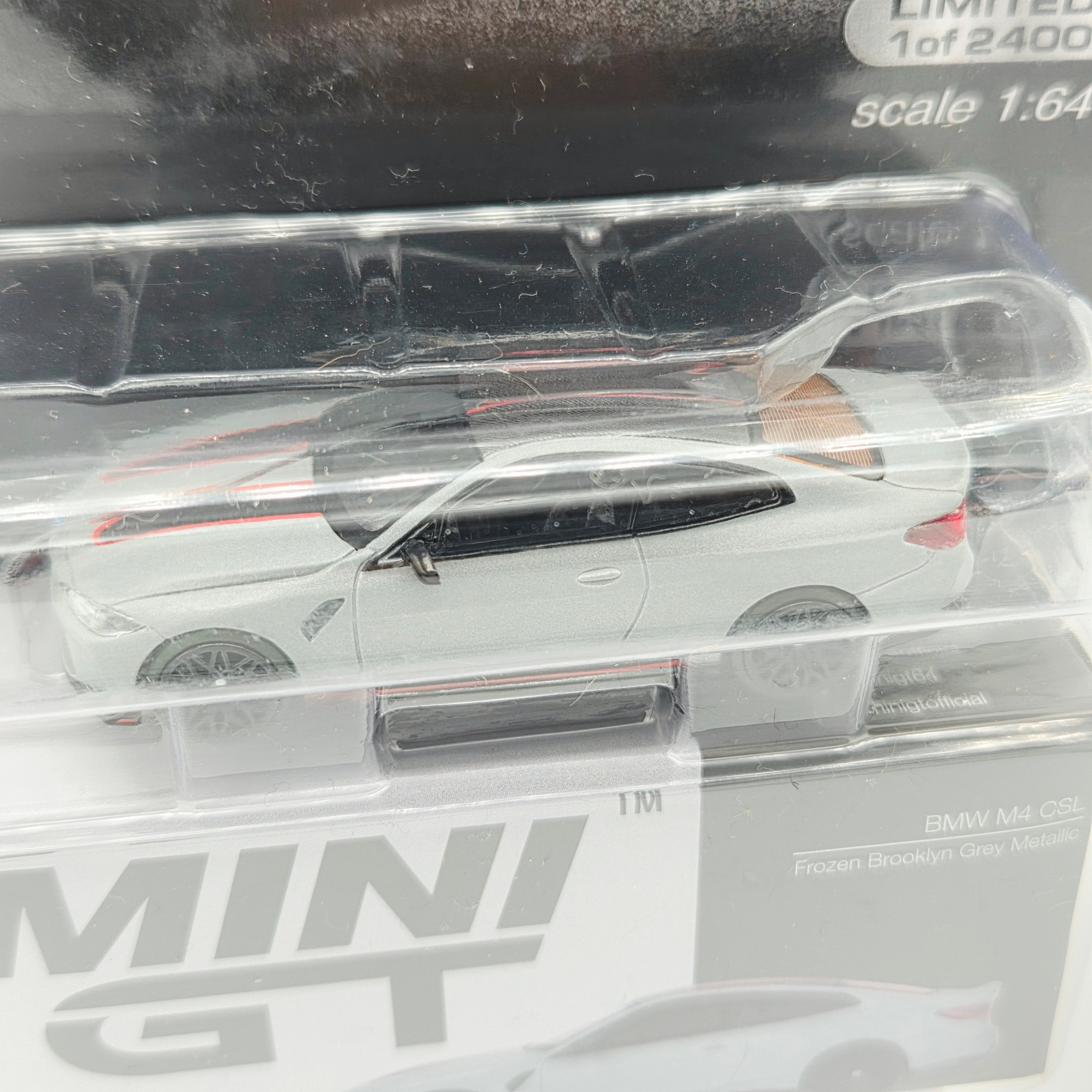 Mini GT BMW M4 CSL - 1:64, Frozen Brooklyn Grey (2024 MIJO Exclusives - Limited Edition 1 of 2400)