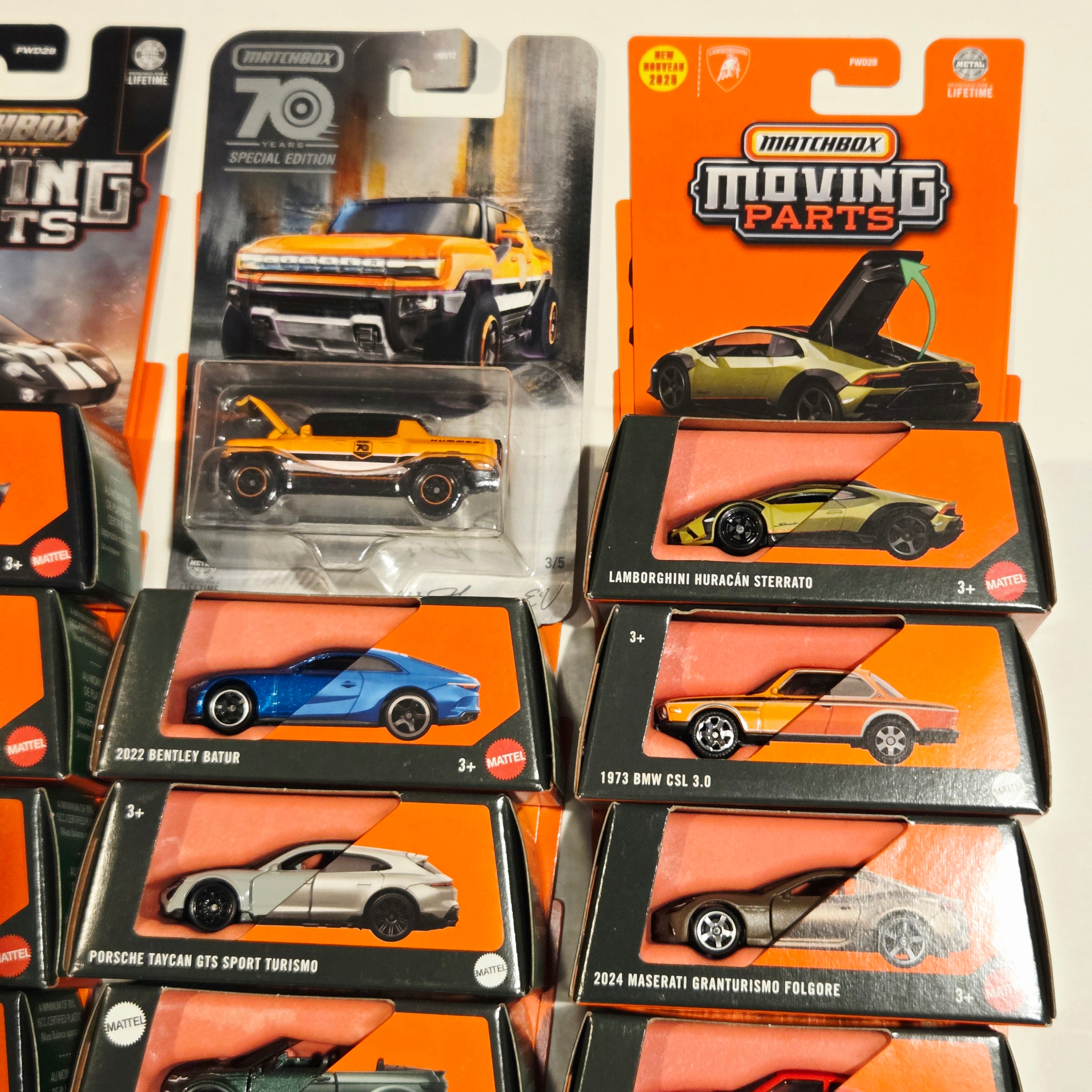 Matchbox Moving Parts Bulk Lot D ×24 - Porsche, Lamborghini, Toyota, Ford GT, etc