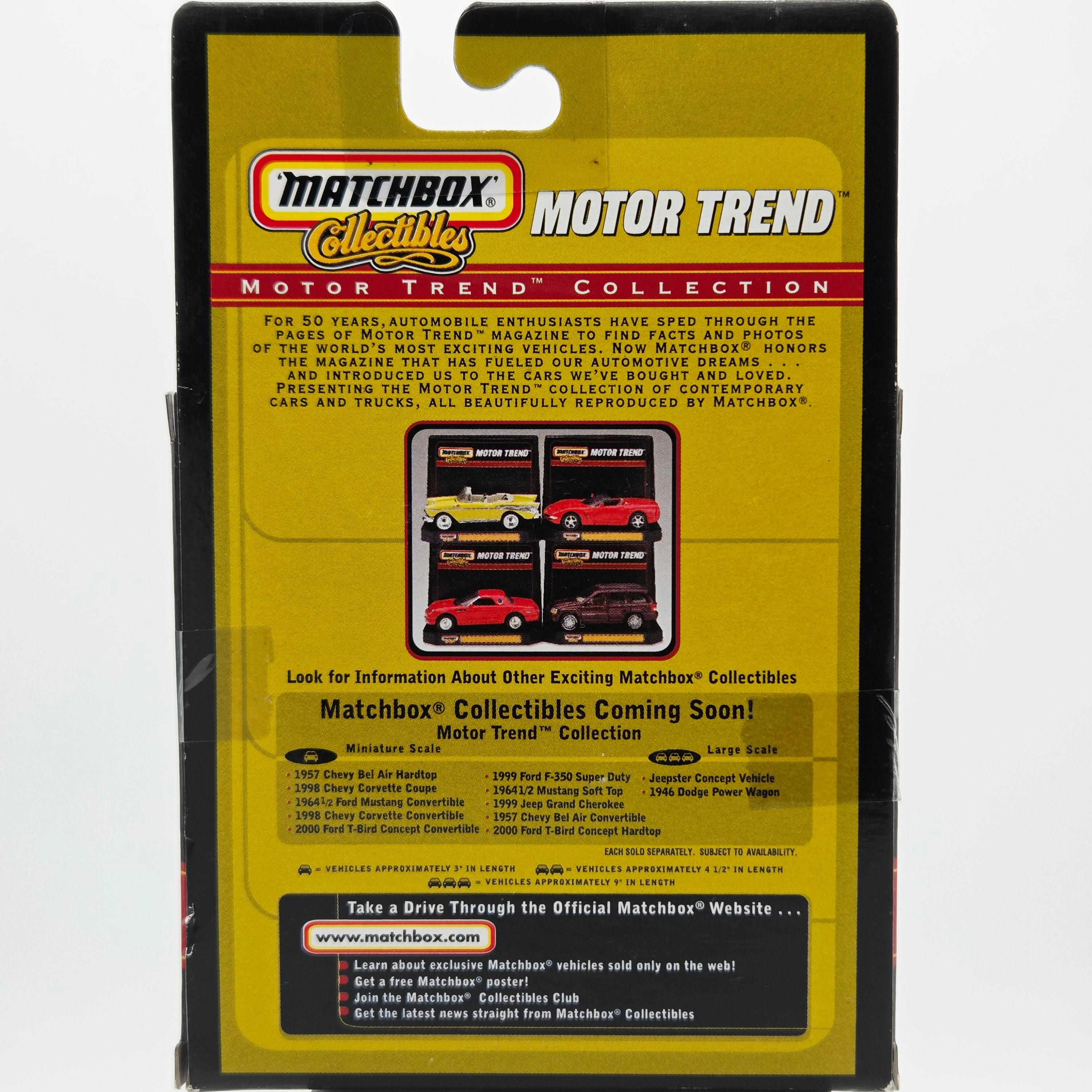 Matchbox '00 Ford T-Bird Concept Hardtop (2001 MBX Collectibles - Motor Trend)