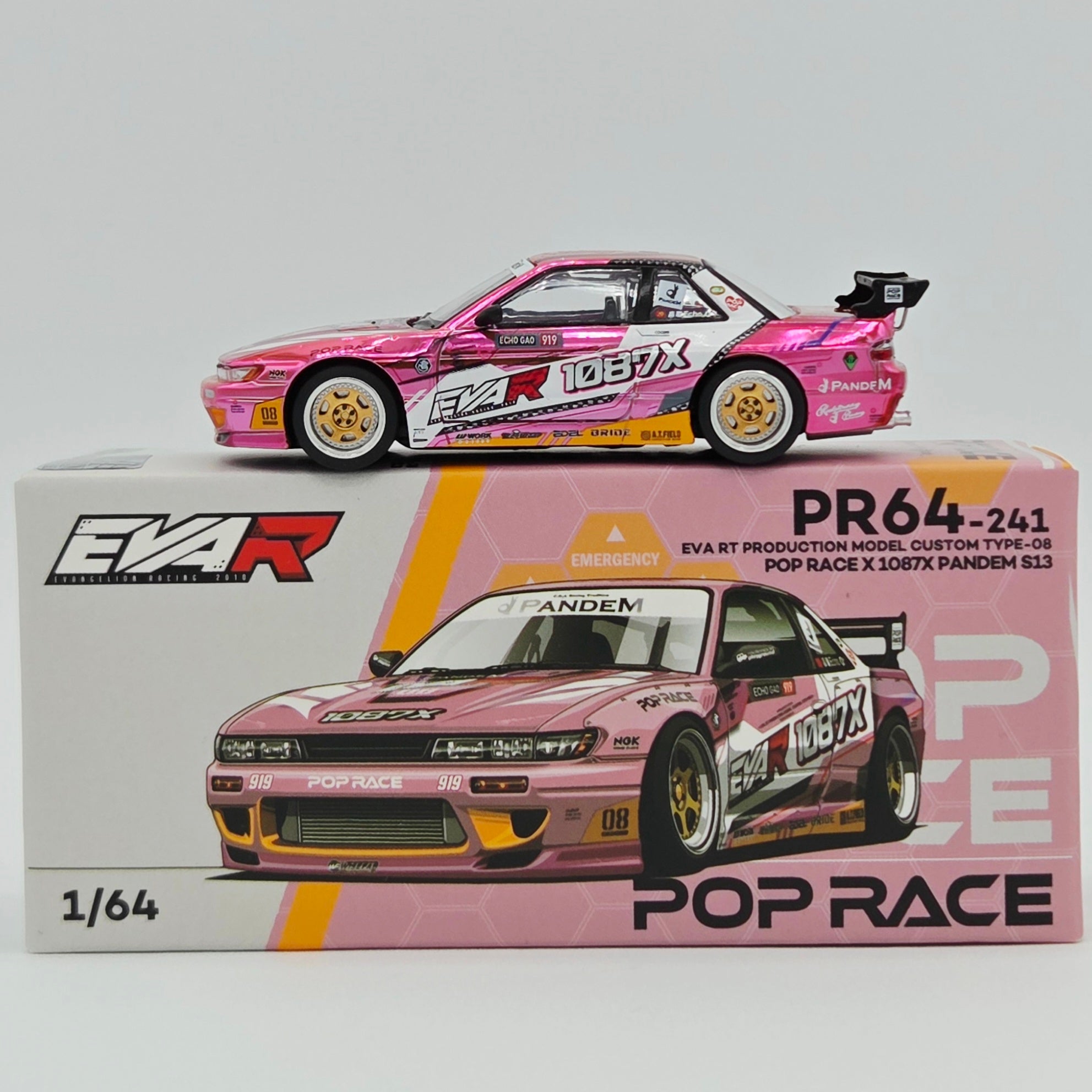 Pop Race Nissan Silvia S13 1087X Pandem - 1:64, EVA RT Type 08 (2026 Limited Edition)