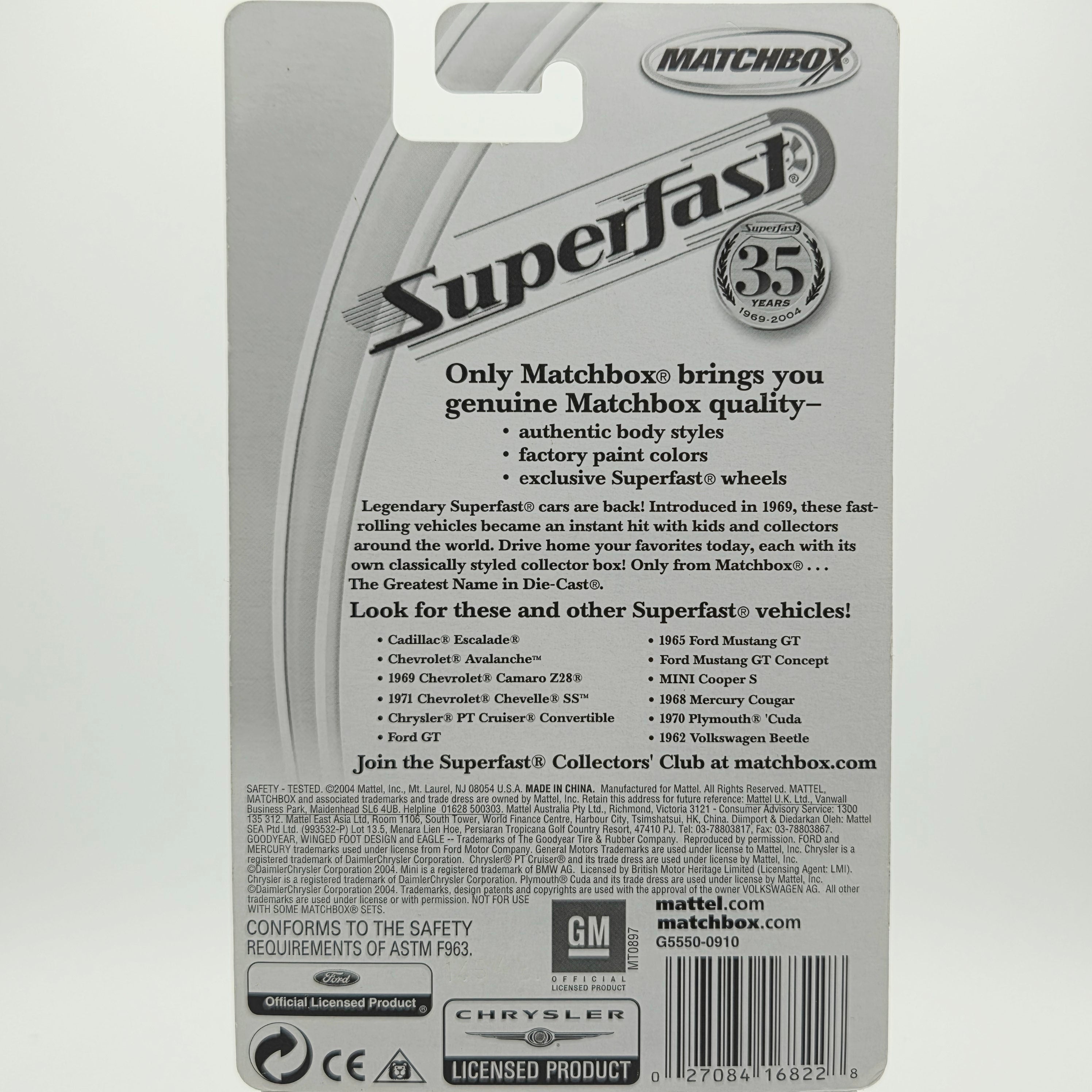 Matchbox '68 Mercury Cougar #62 (2004 MBX Superfast)