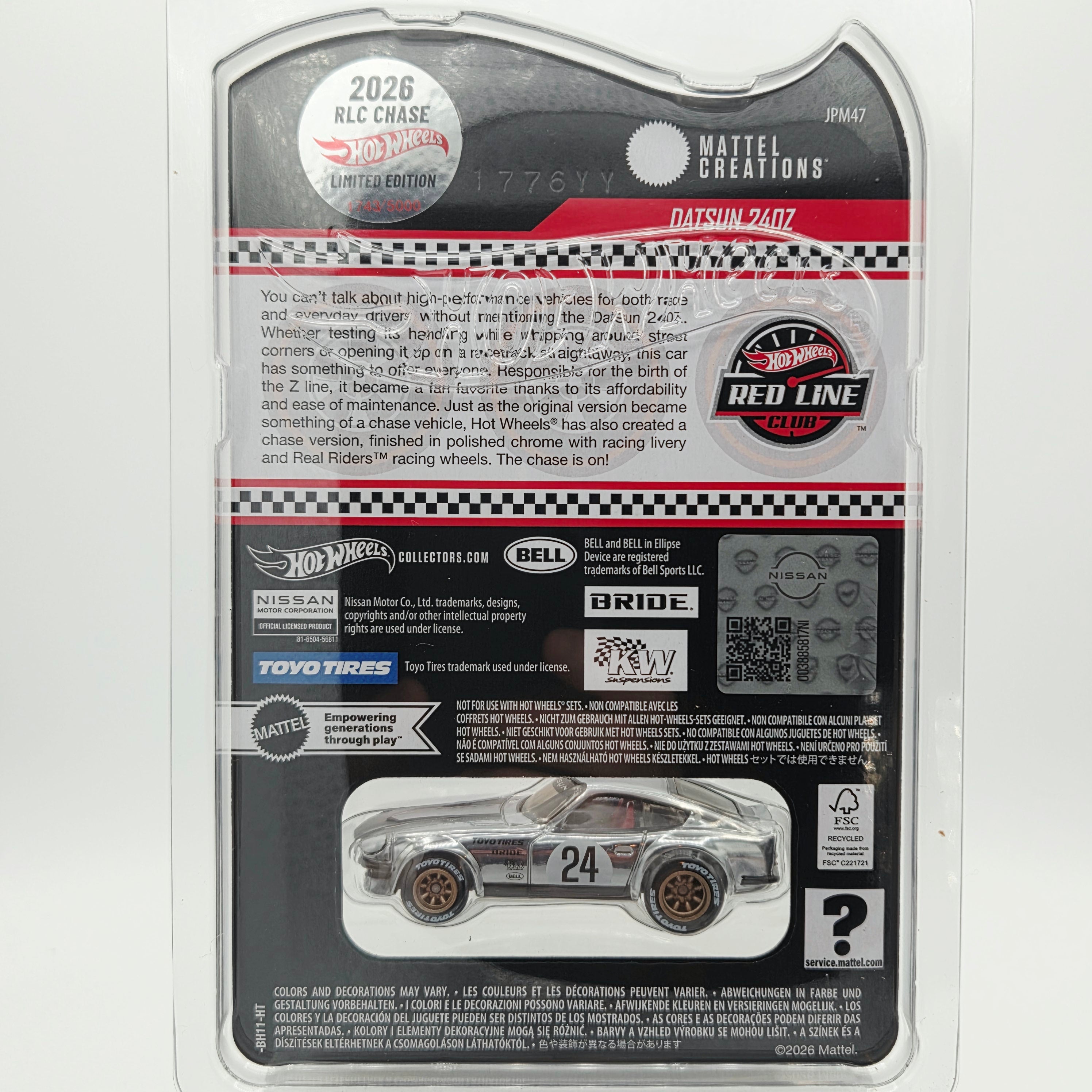 Hot Wheels - CHASE - Datsun 240Z - Chrome (2026 RLC Red Line Club Exclusive)